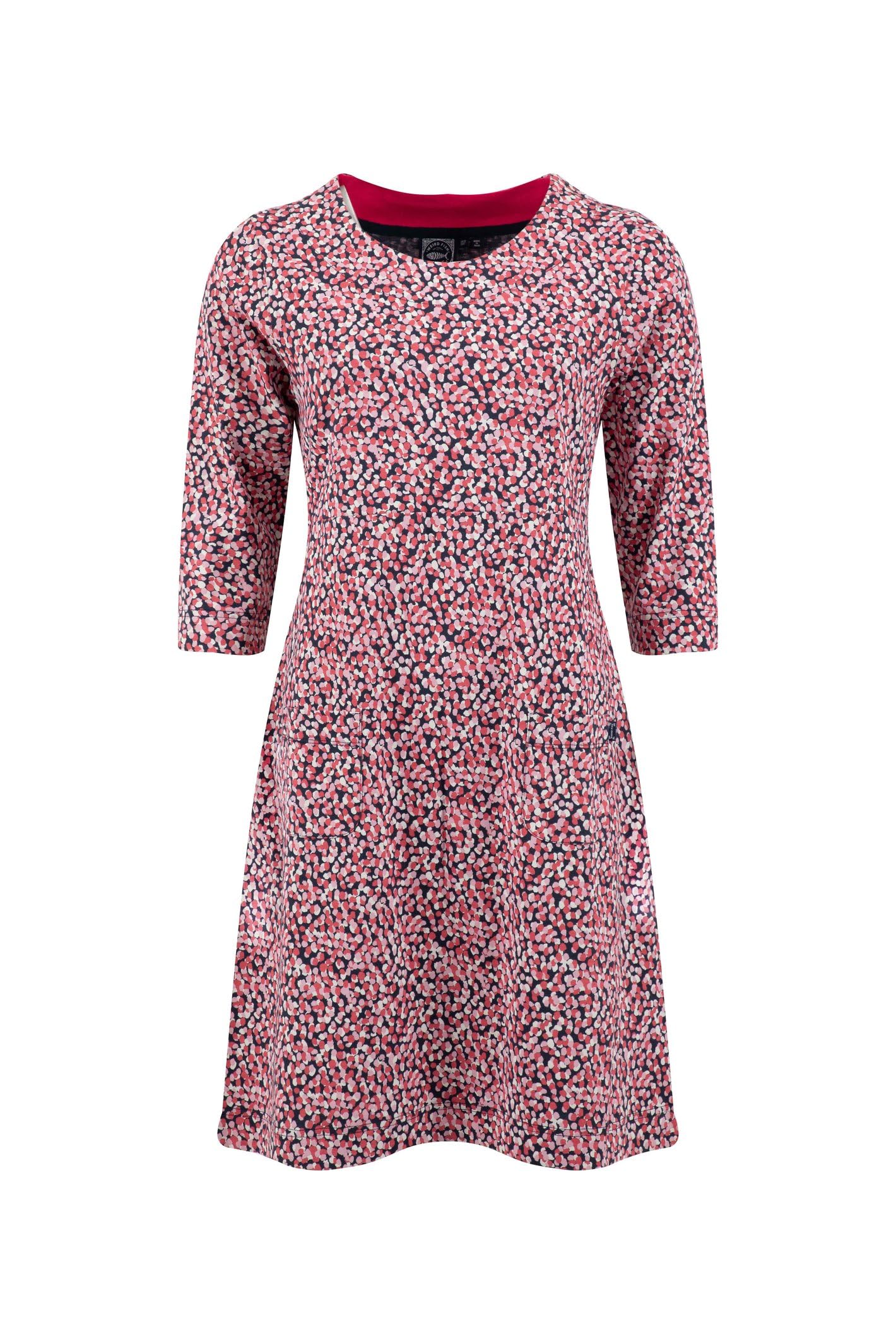 Weird Fish Women's Begonia Pink Starshine Printed Jersey Dress Size 22