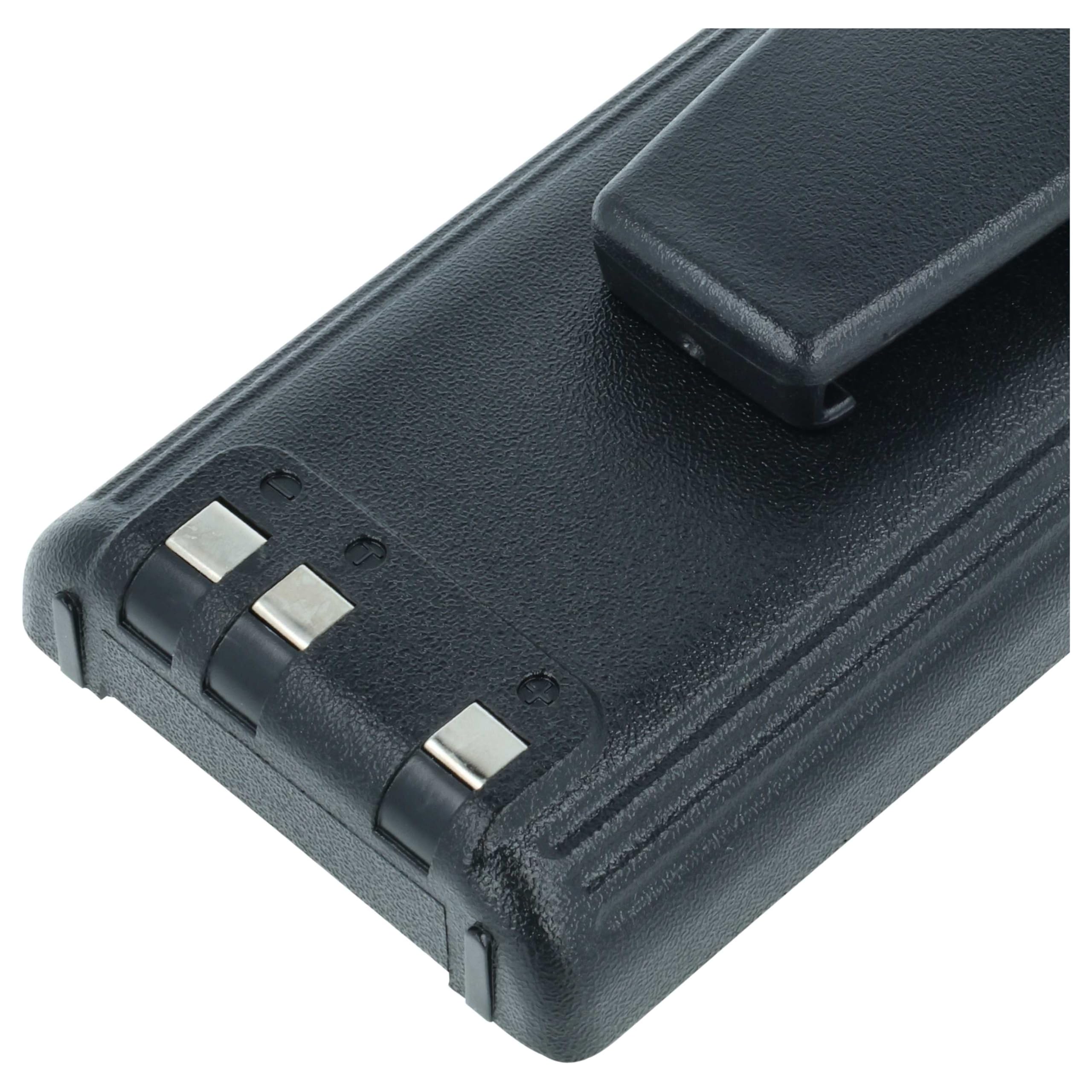 vhbw batteria compatibile con Icom IC-A24, IC-F11, IC-F11BR, IC-A6, IC-A6E, IC-A24E radio (2500mAh, 7,2V, NiMH) + clip