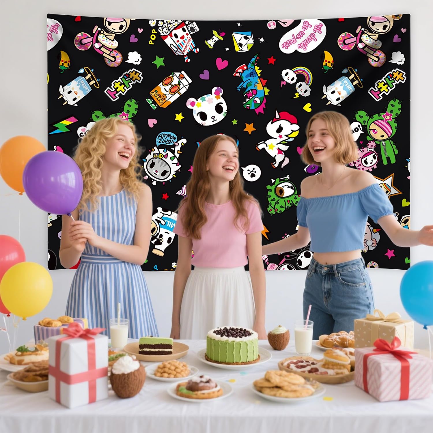 tokidoki Official Unicorno Tapestry Wall Hanging, 3x5ft Party Backdrop image 5