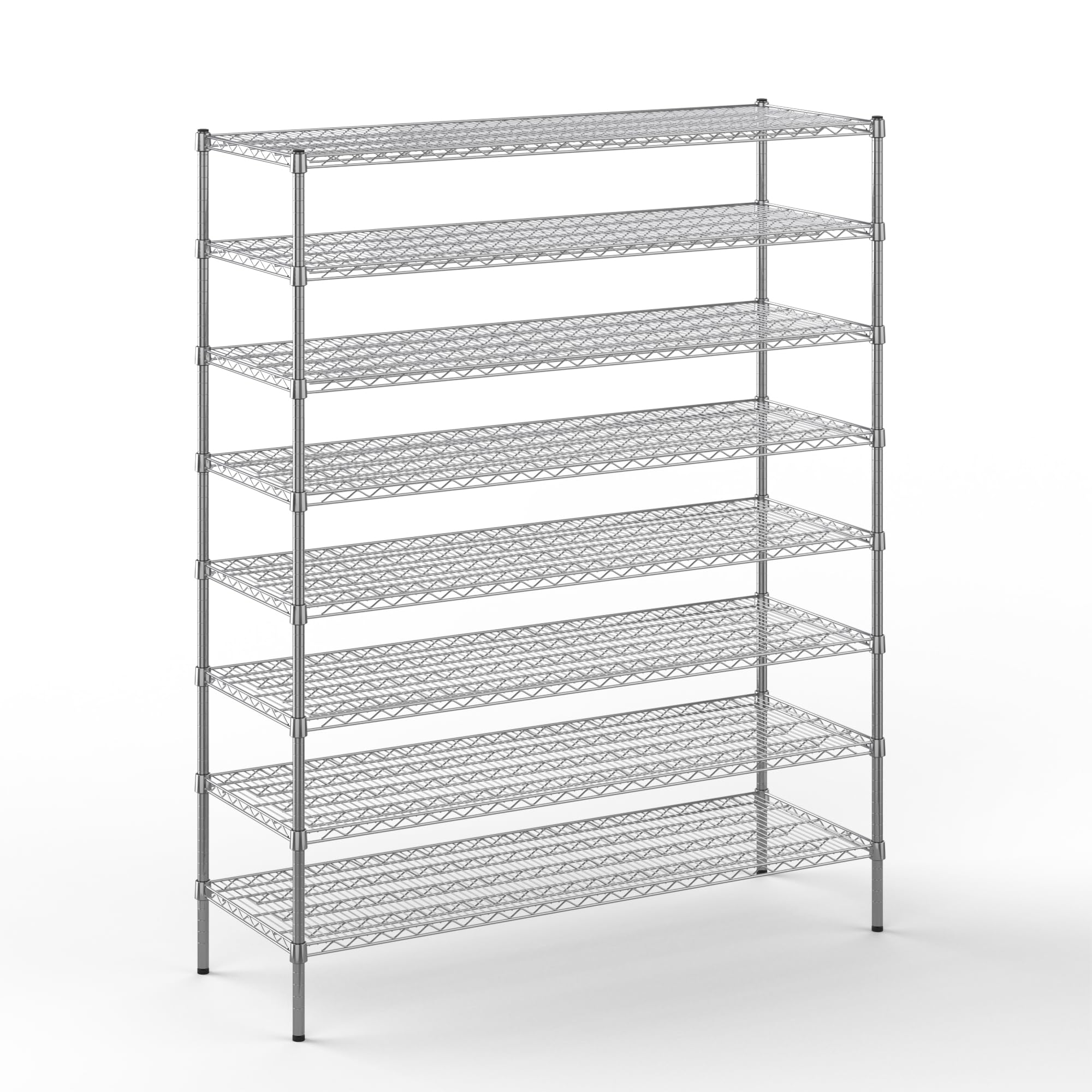 21" Deep x 60" Wide x 74" Height Wire Shelving Kit | 8-Tier | NSF Commercial Storage Rack Unit