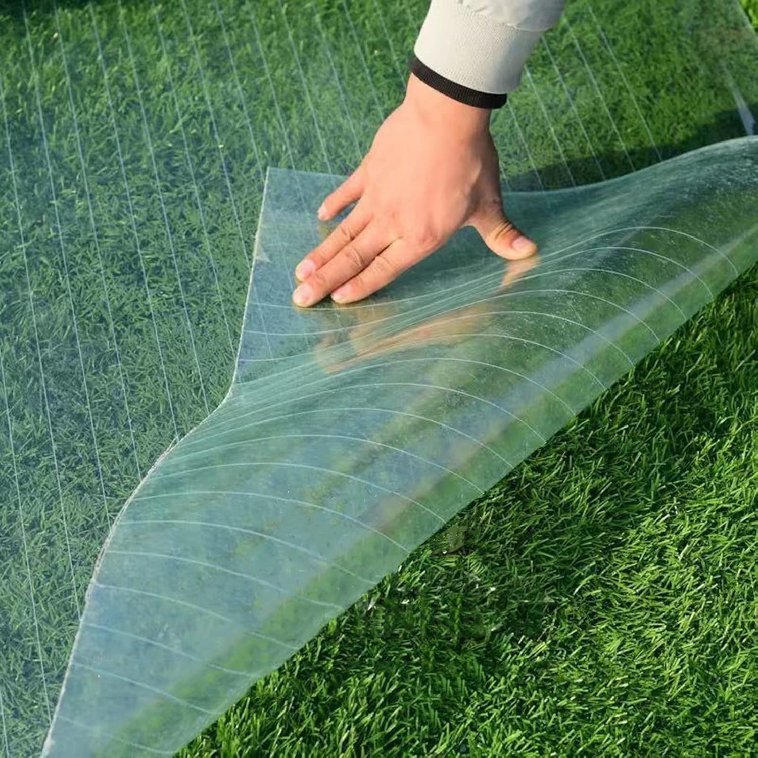 1.2mm Polycarbonate Greenhouse Roof Sheet Outdoor Shed Replacement Panels Cold Frame Impact Resistant Waterproof Cover Easy to Cut and Bend 0.9mm