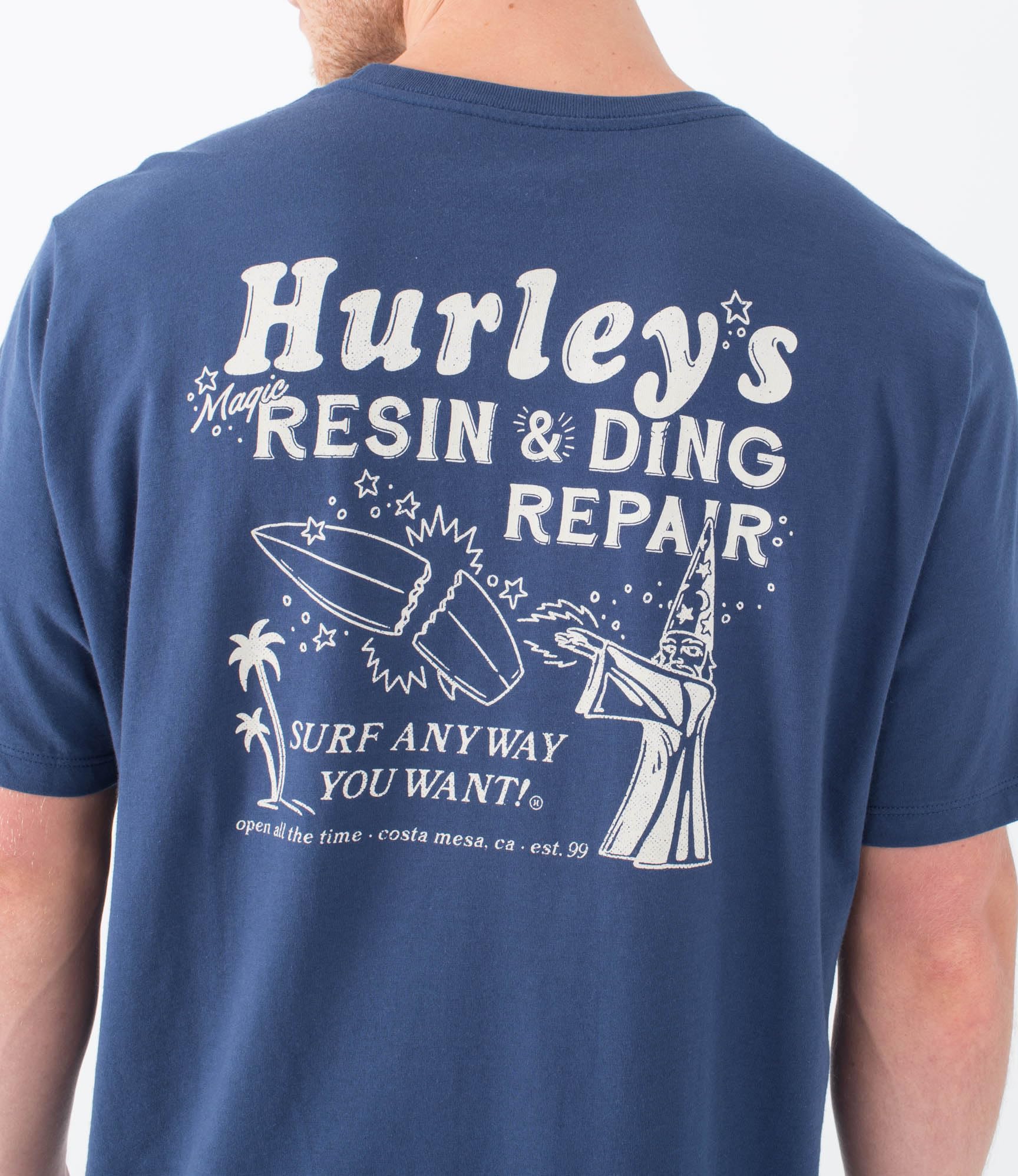 Hurley Mens Magic T-Shirt, Abyss, S EU