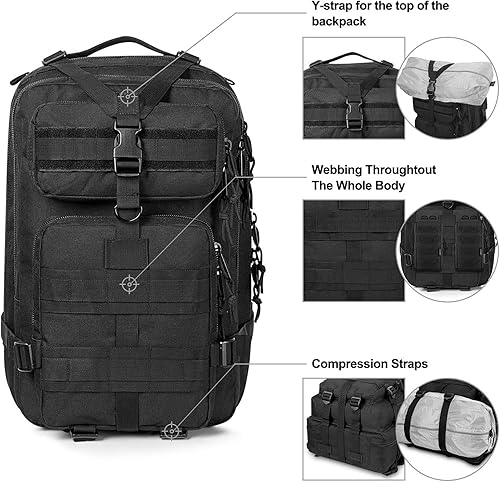 Miniatura 5 de G4Free mochila deportiva militar táctica para camping, hiking, trekking, diseño personalizado de 40 L