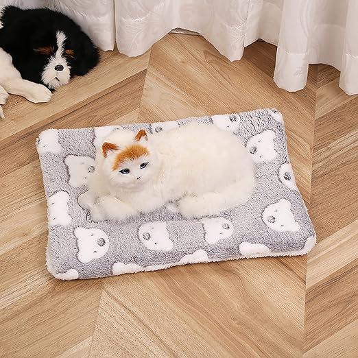 Cozy Calming Cat Blanket, Flannel Cushion for Pet Cozy