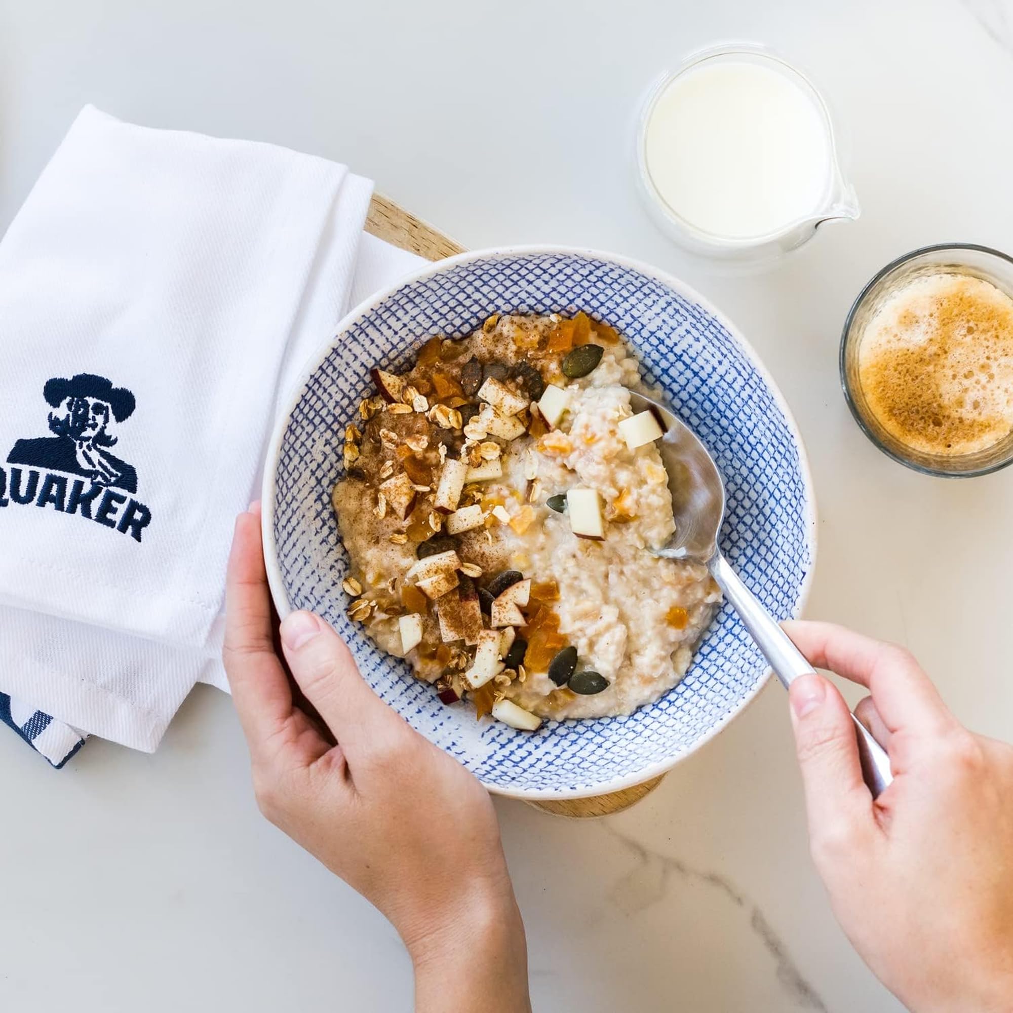 Quaker Porridge Rolled Oats 1,5 kg | Copos de Avena 100% integral 1,5 kg (El embalaje puede variar)