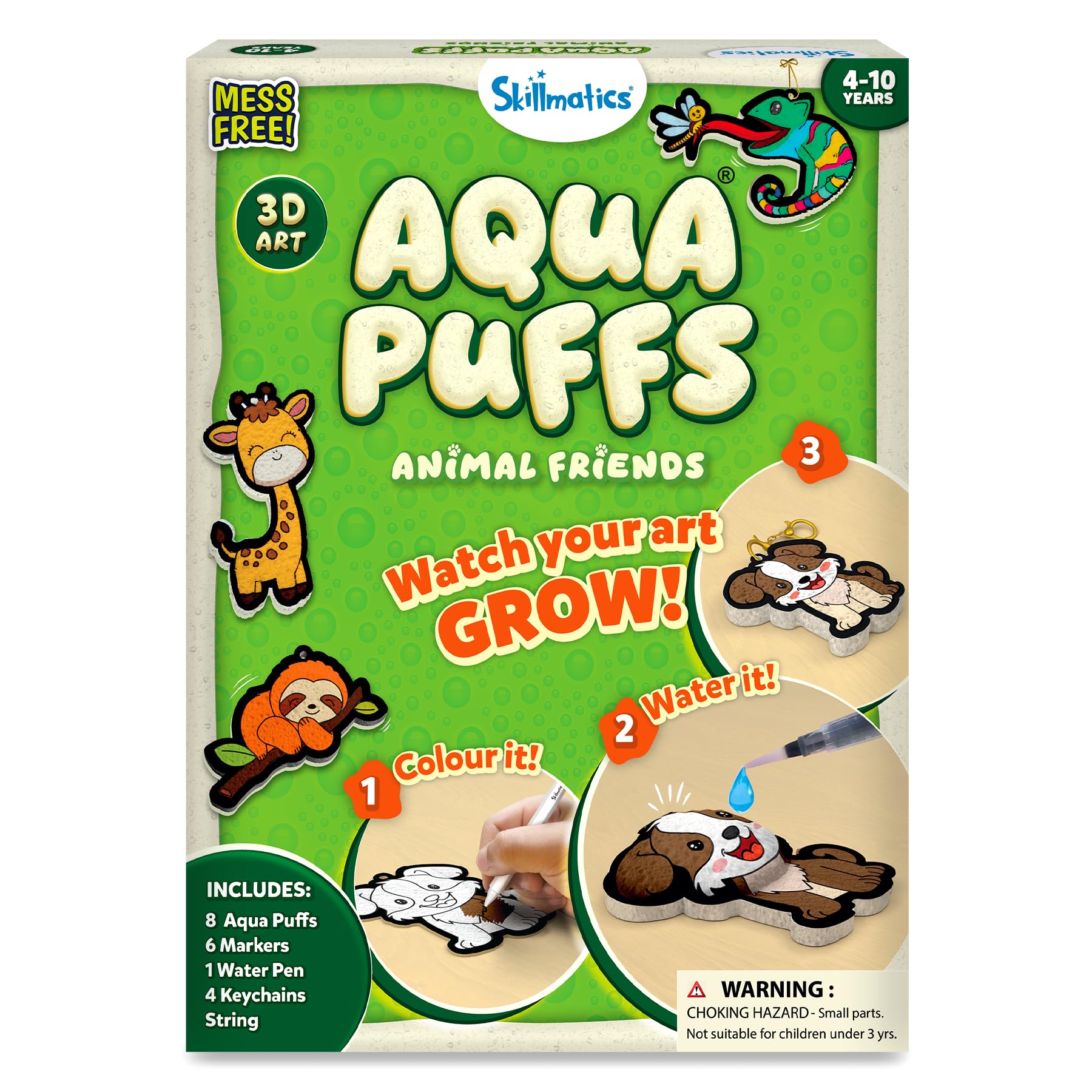 Skillmatics Aqua Puffs: Mess-Free 3D Art Unicorns & Princesses -11