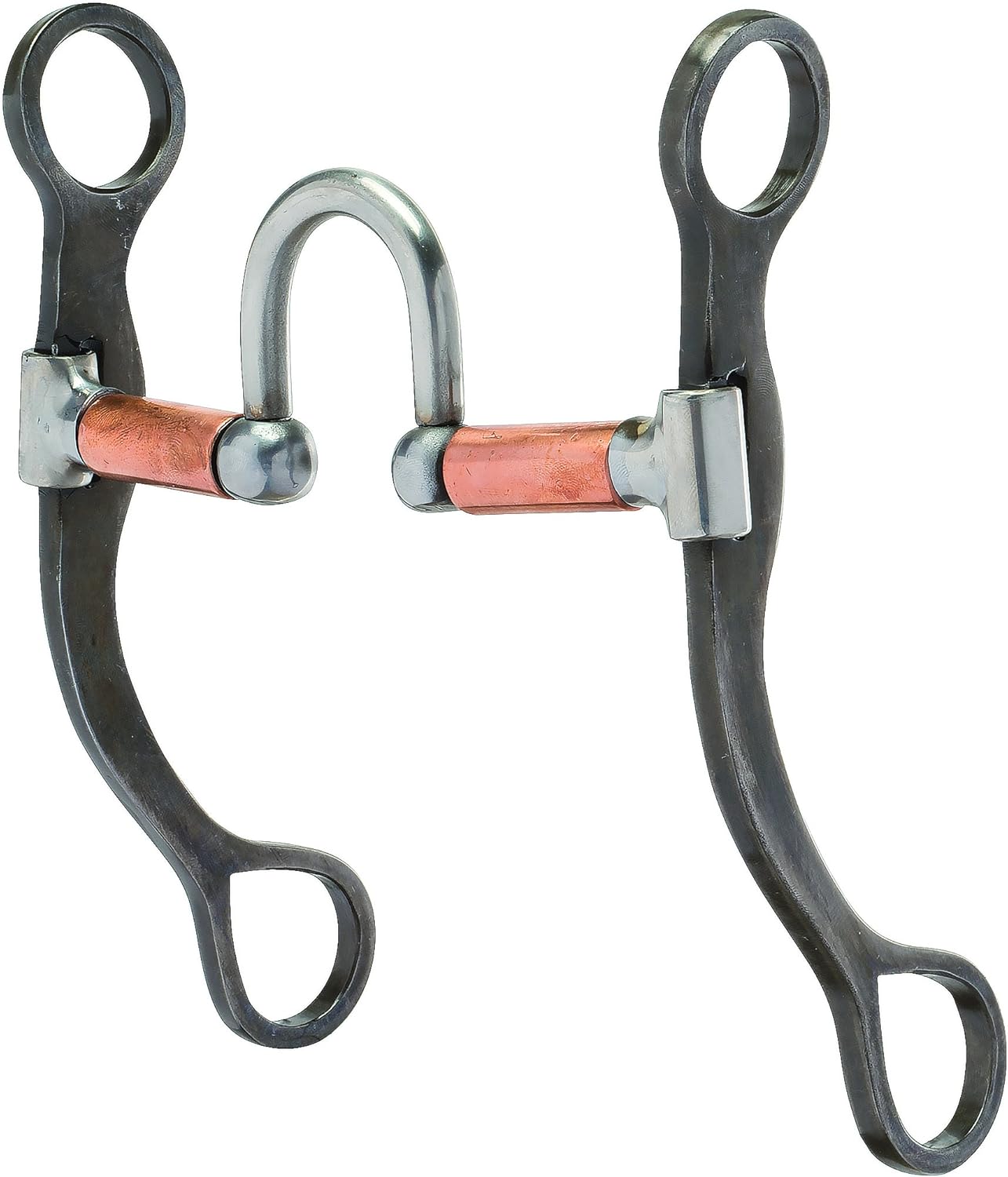 Weaver Leather Professional Antiqued Shank Bit Features 5-Inch Low Port Correction Mouth with Flat Copper Roller Bars
