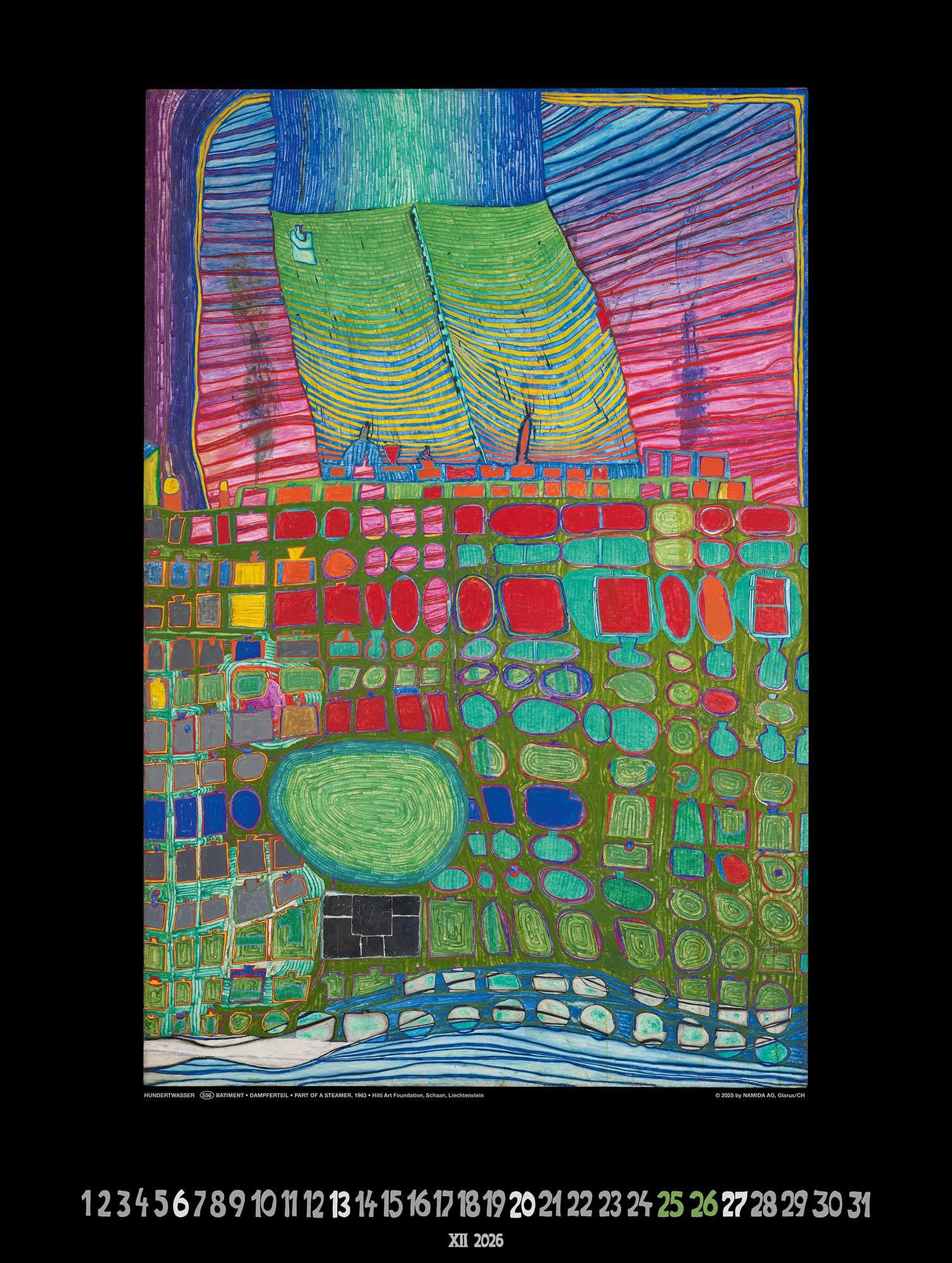 Großer Hundertwasser Art Calendar 2026: Limited Collectors Edition