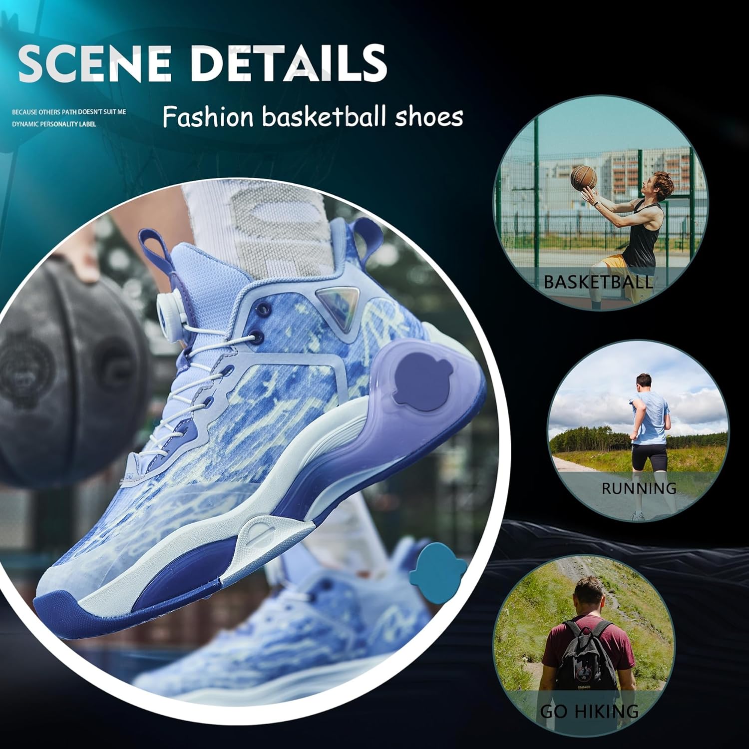 Men Graffiti Basketball Shoes High-Top Sports Shoes Anti-Slip Rubber Soles Indoor Outdoor Sports Running Training Streetwear
