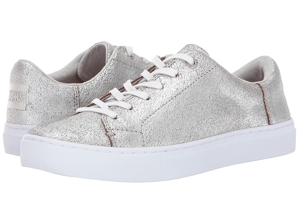 

TOMS Lenox Sneaker (Silver Metallic Leather) Women's Lace up casual Shoes
