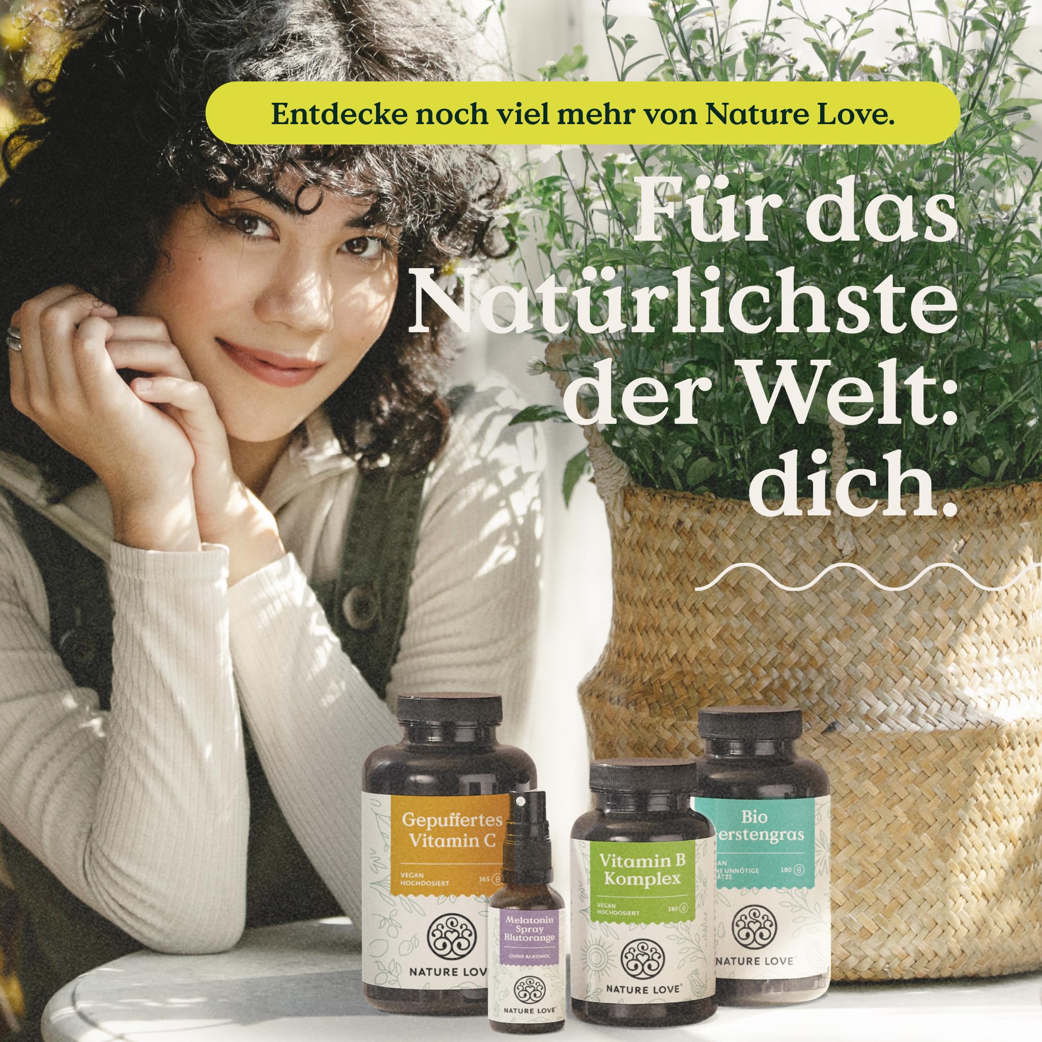 Nature Love Multivitamin Komplex – 180 vegane Kapseln – Vitamine A-Z & Mineralstoffe – mit Grünteeextrakt und Citrus-Bioflavonoiden – hochdosiert und mit Bioaktiv-Formen – laborgeprüft
