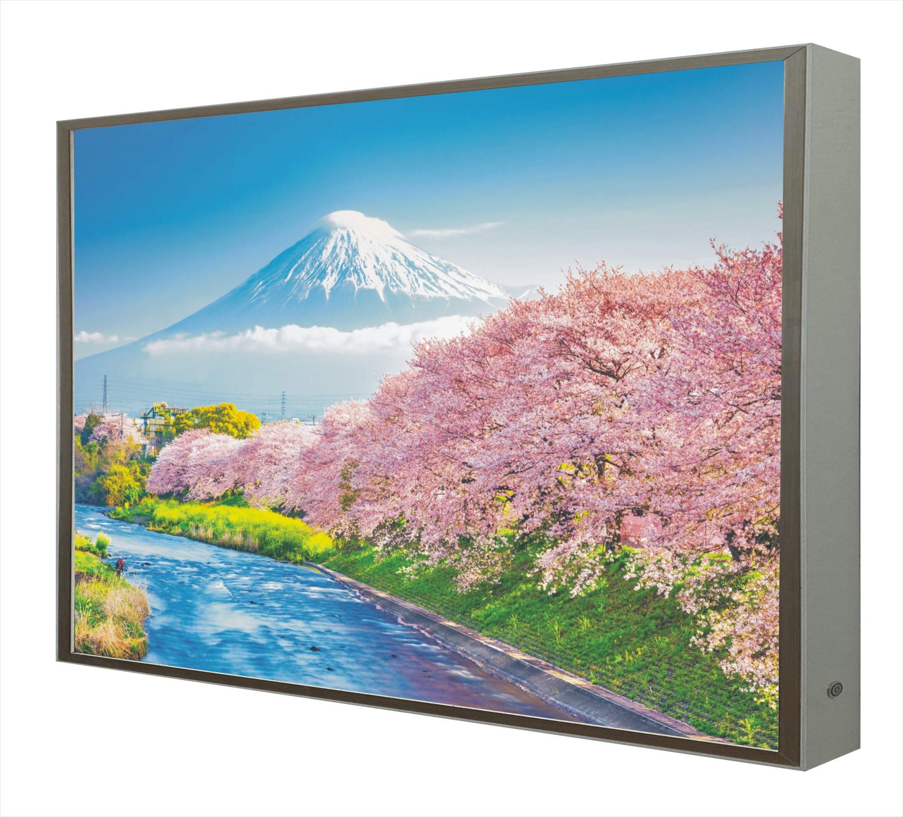 Cadre Fuji rétroéclairé bois laqué blanc pour valoriser vos photos sombres