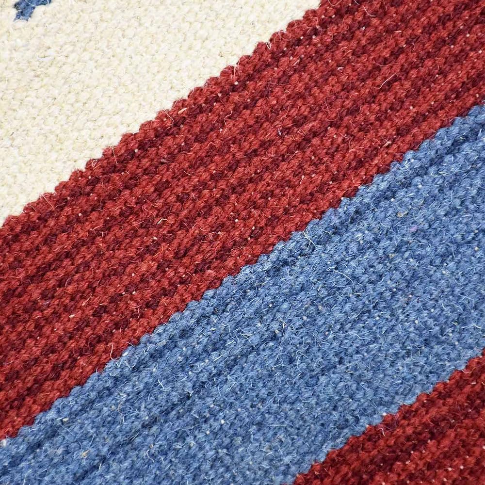 Rugsotic Carpets Hand Woven Flat Weave Kilim Wool 6'x9' Area Rug Contemporary Multicolor D00112