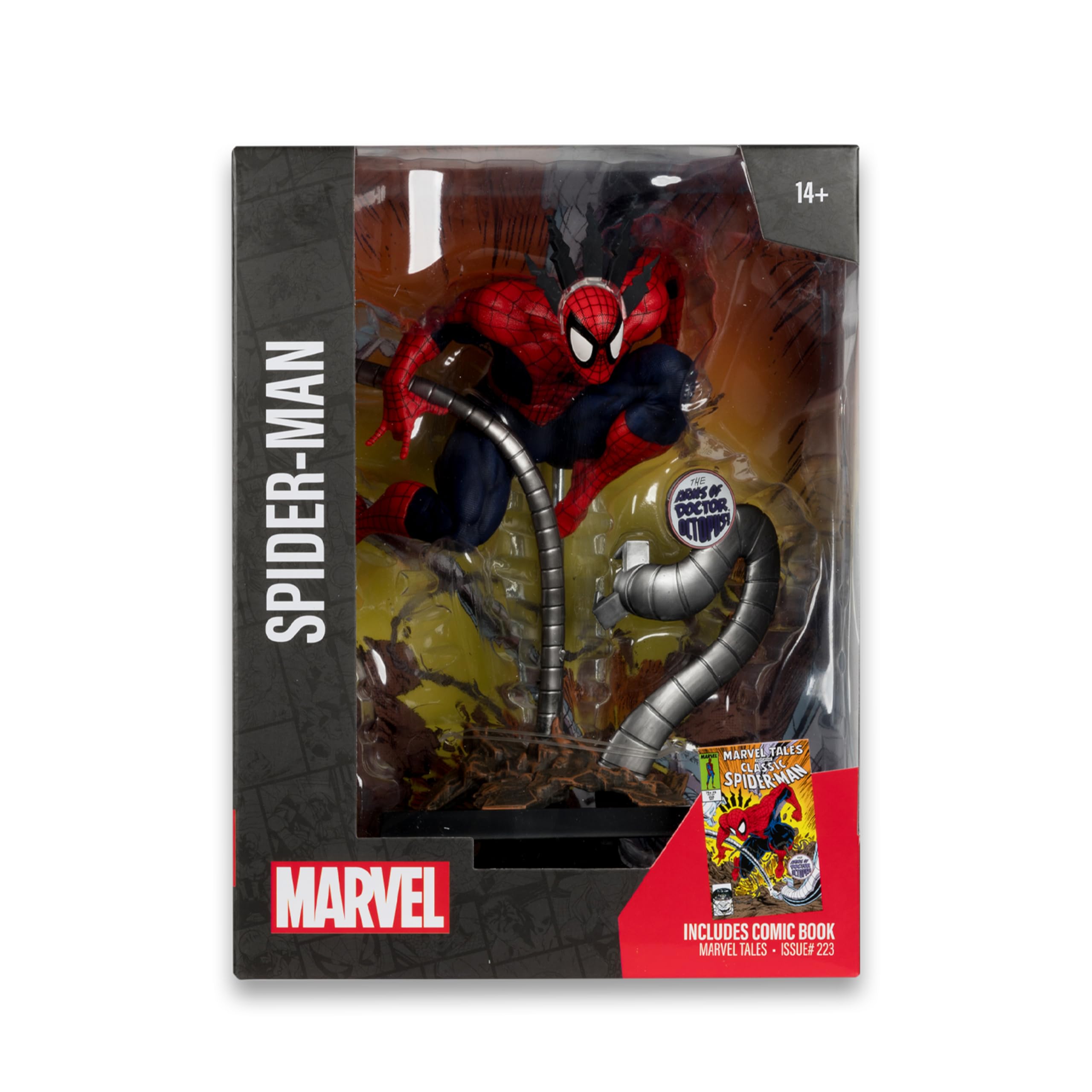 Marvel Spider-Man Skala 1:6. Kolekcjonerska ze sceną i komiksem (Marvel Tales #223) Zabawki McFarlane