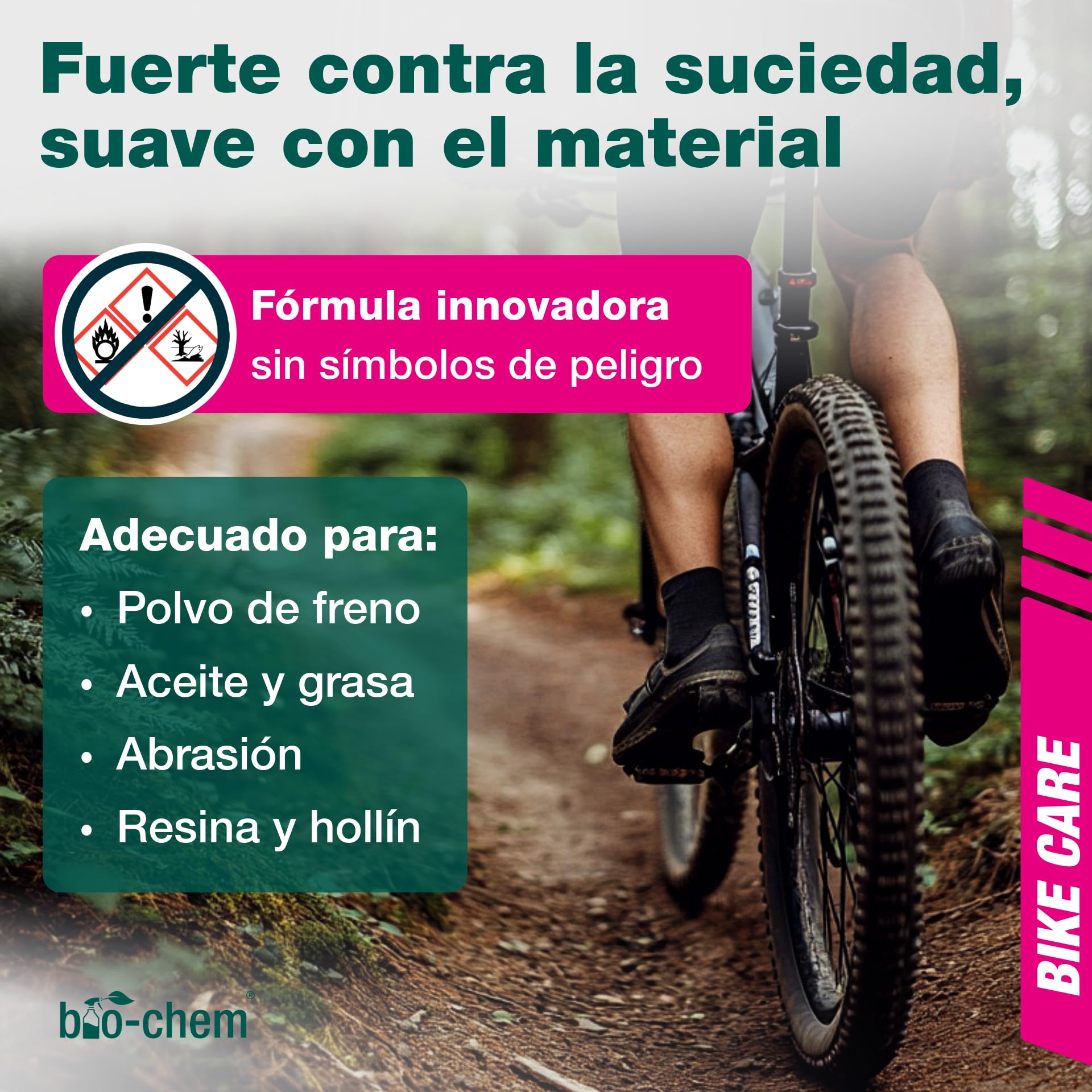 bio-chem Limpiador de frenos 5L + 750ml para coches y bicicletas | Cuidado de bicicletas, mountain bikes, e-bikes, motos y coches - Limpiador desengrasante para sistemas de frenos de bicis