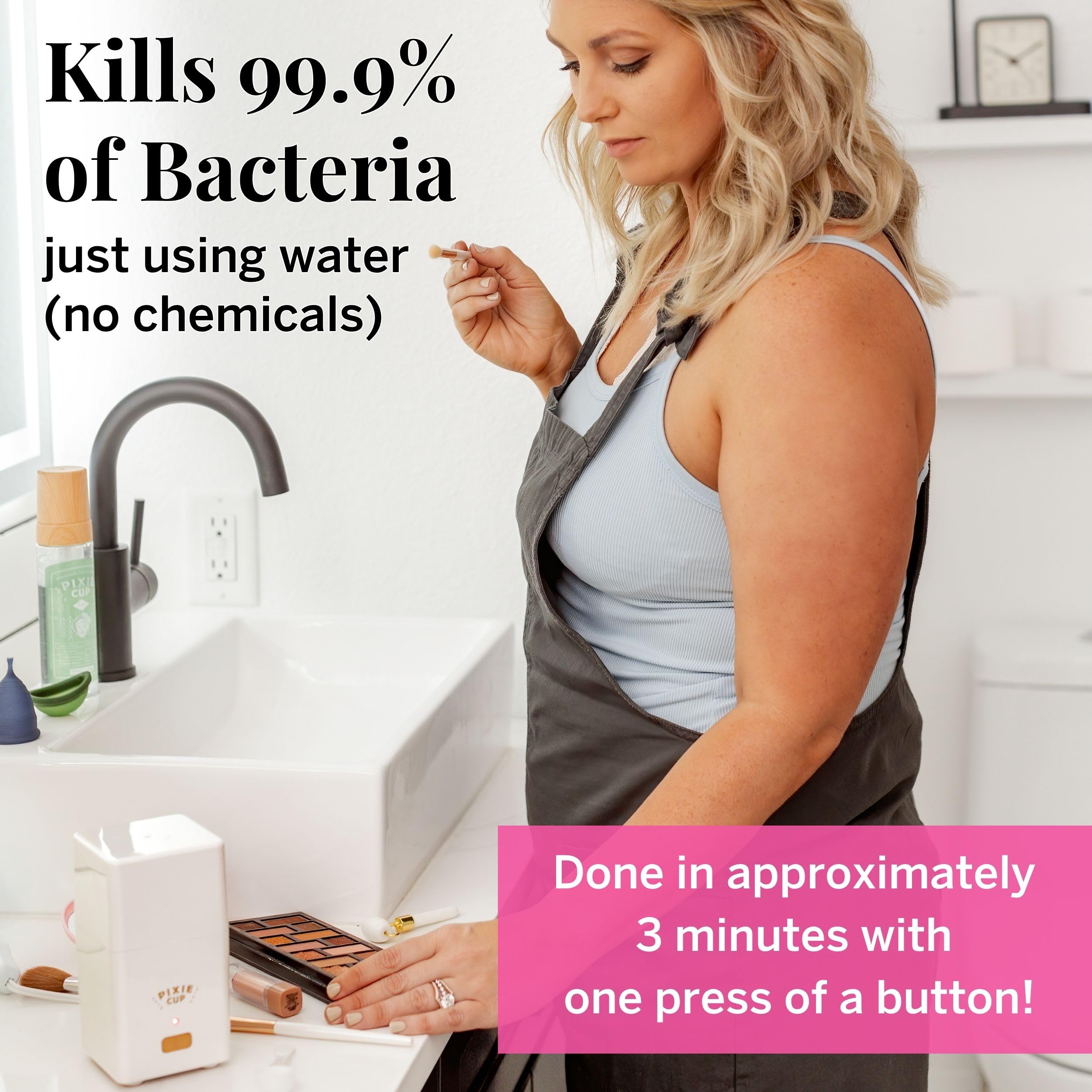 Pixie Menstruationsdisc-Komplettset – 2 wiederverwendbare Perioden-Discs mit Applikator, Sterilisator & Intimwaschlotion – Tamponähnliches Einführen