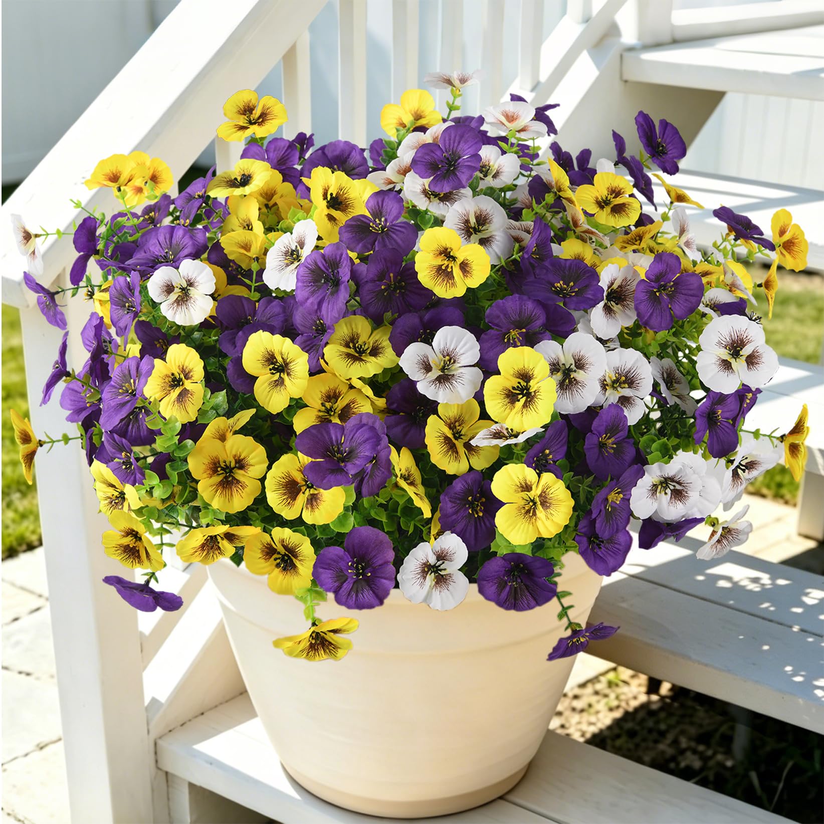 INQCMY Artificial Fake Pansy Flowers