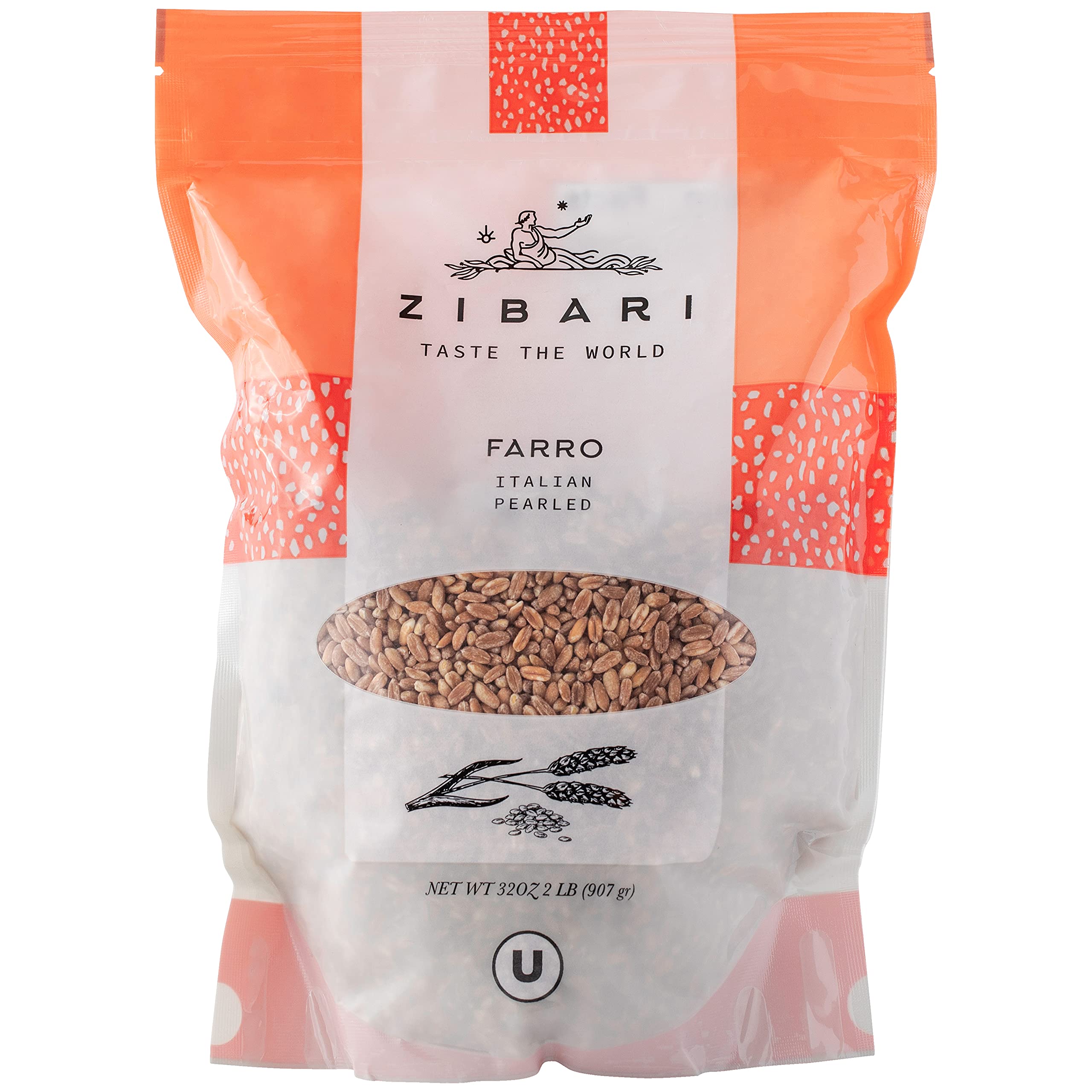 Zibari - Farro - Kosher- 2 Lb (907g) - Product From Italy - Gourmet Food - Artisanal - Chef Approved - Kitchen - International Cuisine