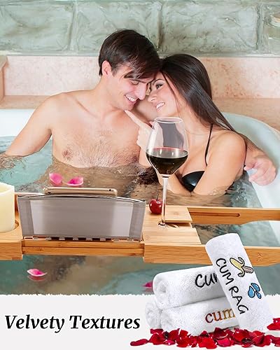 Miniatura 6 de Toalla bordada de trapo, día de San Valentín, Navidad, cumpleaños, regalos de broma, ideas para él, hombres, novio, marido, parejas, adultos, único,