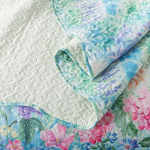 Miniatura 113 de Travan - Juego de edredón de 3 piezas reversible y ligero, ropa de cama con fundas de almohada para todas las estaciones, estampado floral marrón