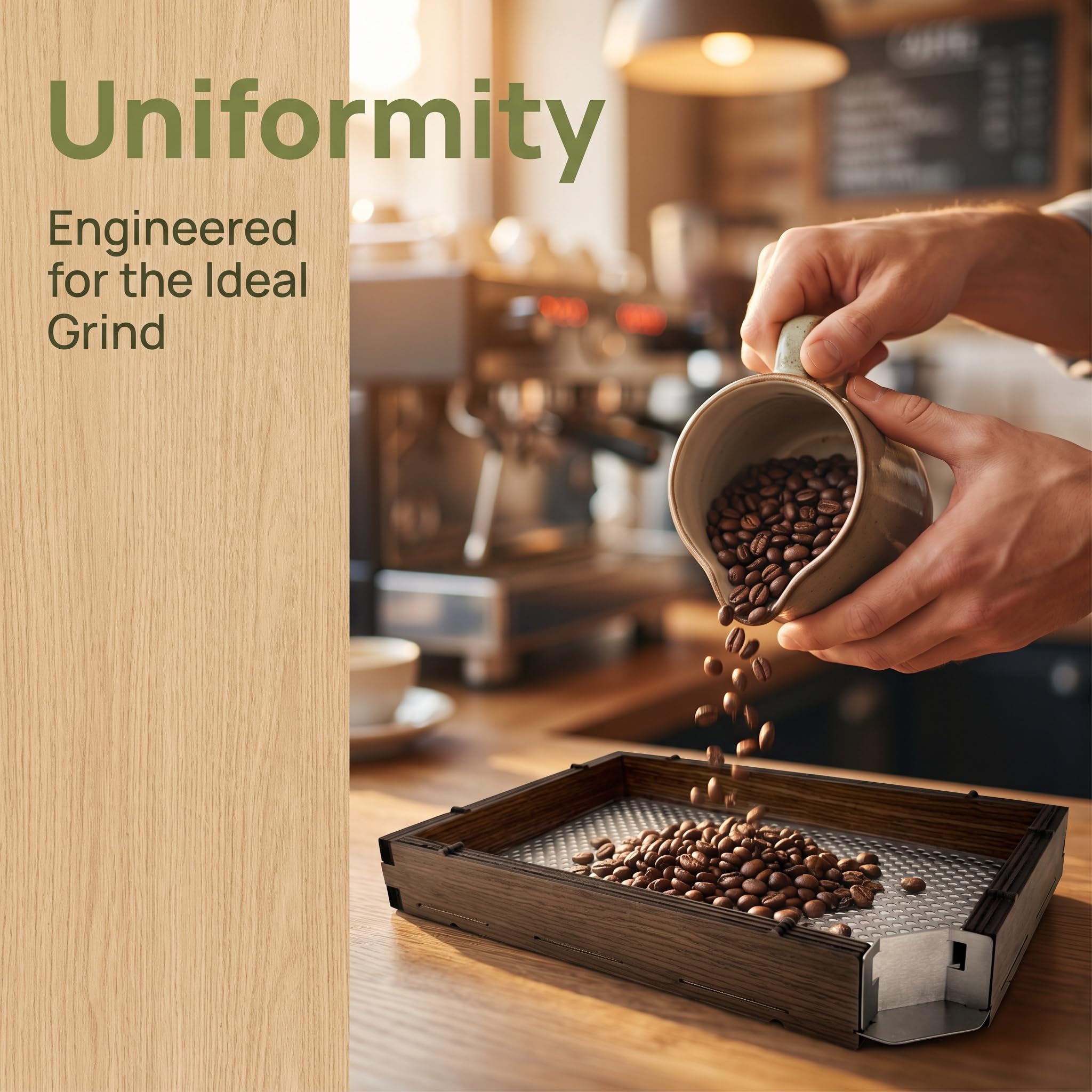 Kaffeebohnen-sortiersieb, Sieb Für Grüne Kaffeebohnen, 12-21 Mesh, 4,76-8,33 Mm, Edelstahl, Für Präzises Backen Und Cafés 6.74 mm