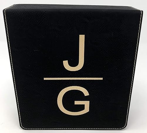 Miniatura 5 de Juego de 3 herramientas para vino de piel sintética personalizada (negro con plata)