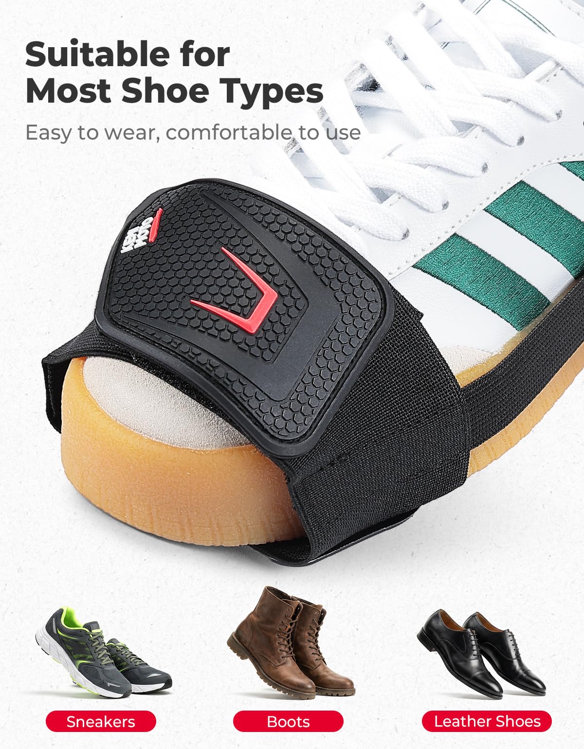 KEMIMOTO Protector de zapatos para motocicleta, almohadilla de protección para cambio de marchas