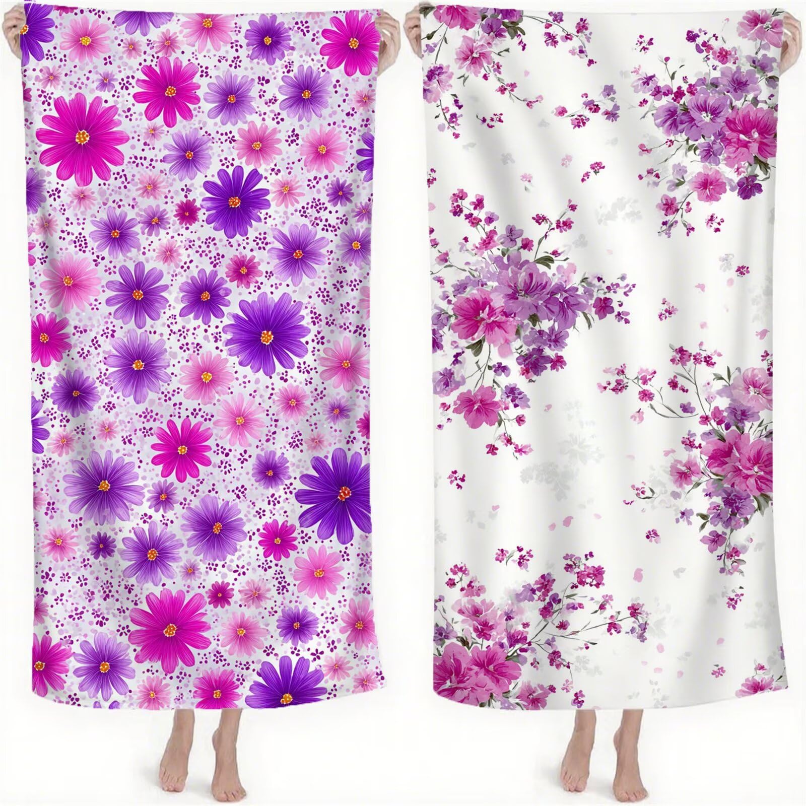 Serviette de Plage XXL 80x180 cm Anti Sable et Séchage Rapide mikrofibra Drap de Plage Serviette de Bain Grande Taille Drap de Bain pour Homme Femme Voyages Natation Camping Pique Nique Violet S-816