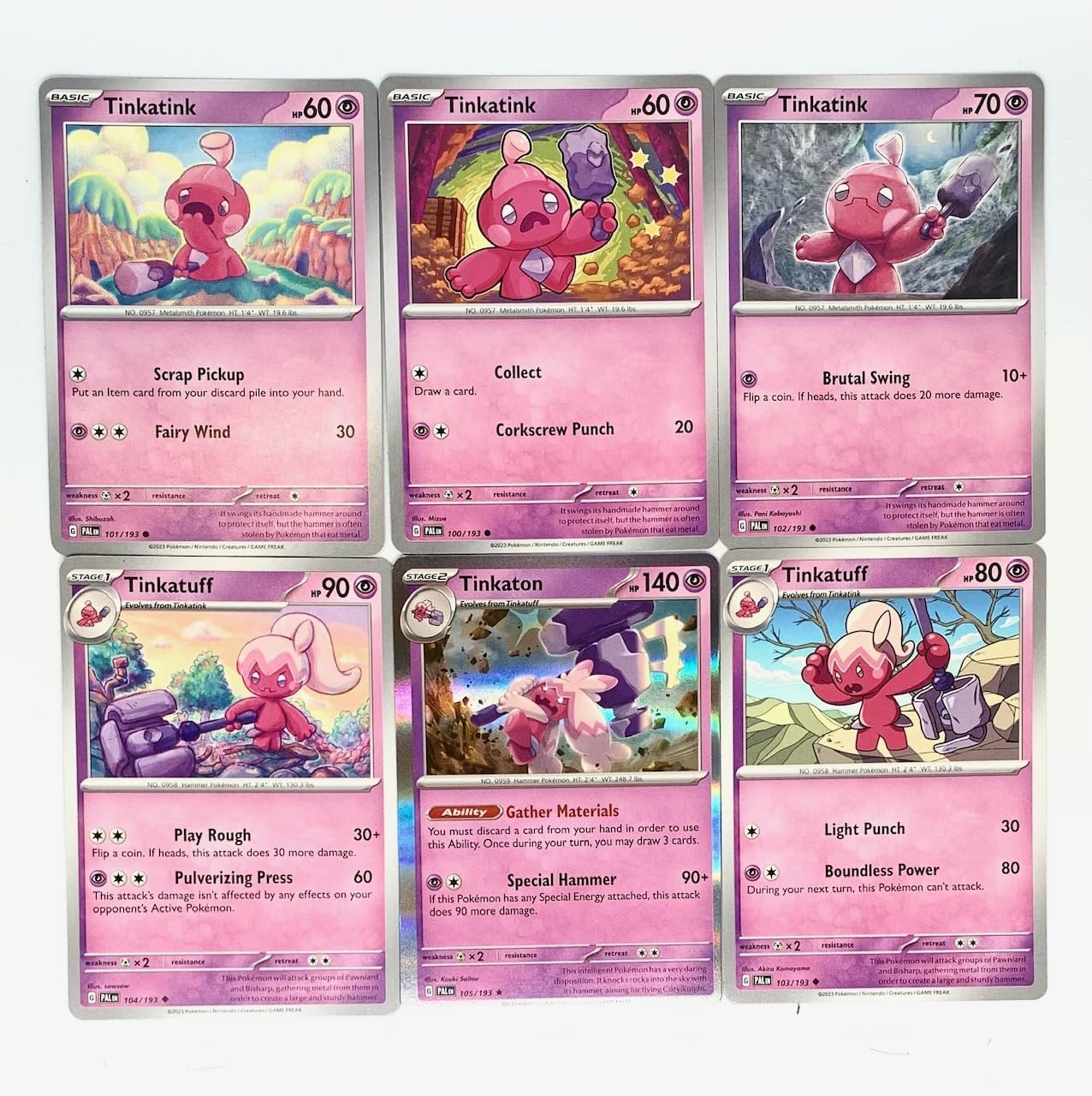 Amazon.com: Tinkaton 105/193 - Paldea Evolved - Pokemon Evolution Set - 6  Card Lot