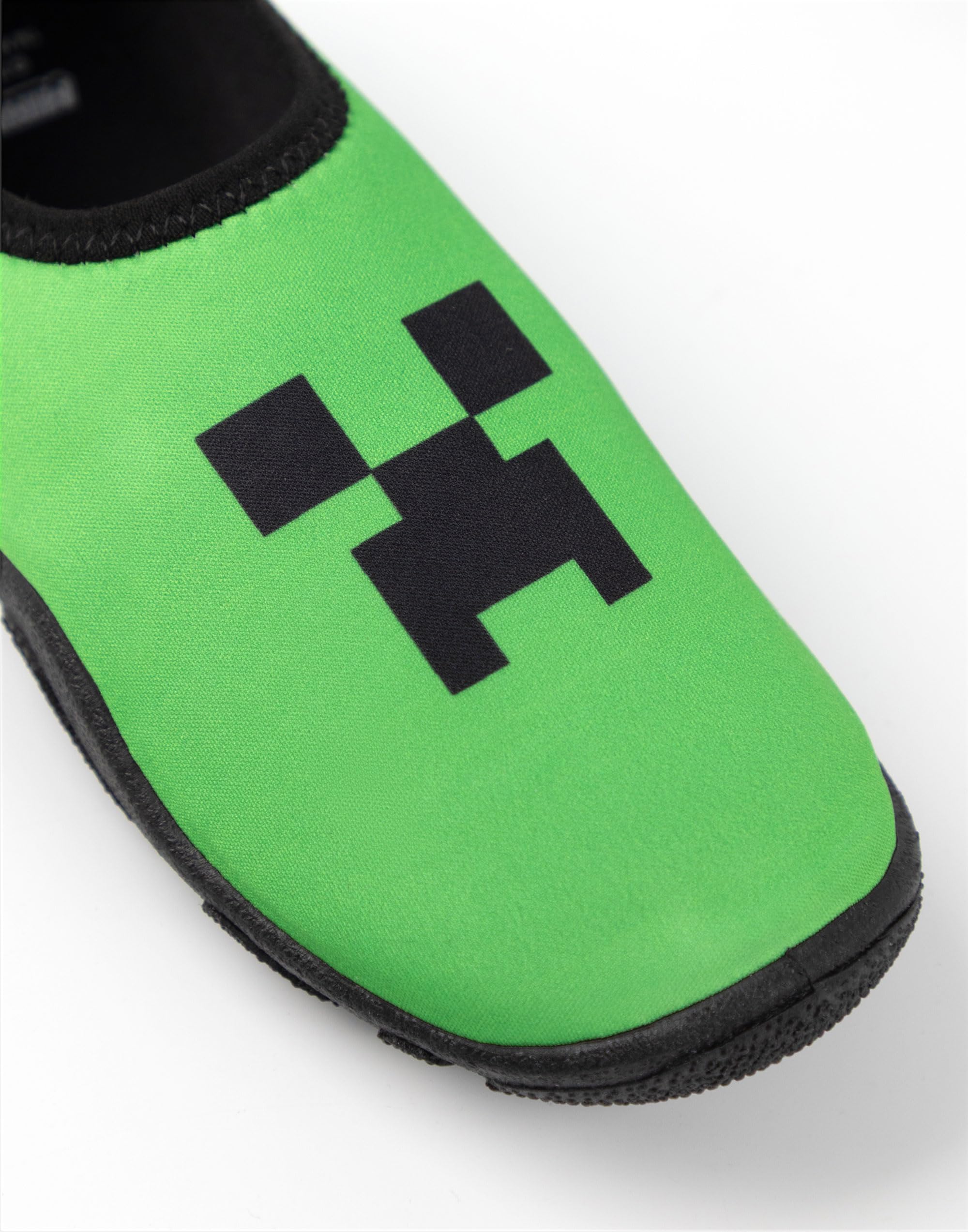 Minecraft Zapatos acuáticos Creeper en Verde | Calzado de baño sin Cordones para niño | Zapatos de Playa Ligeros para niños | Zapatos acuáticos con temática