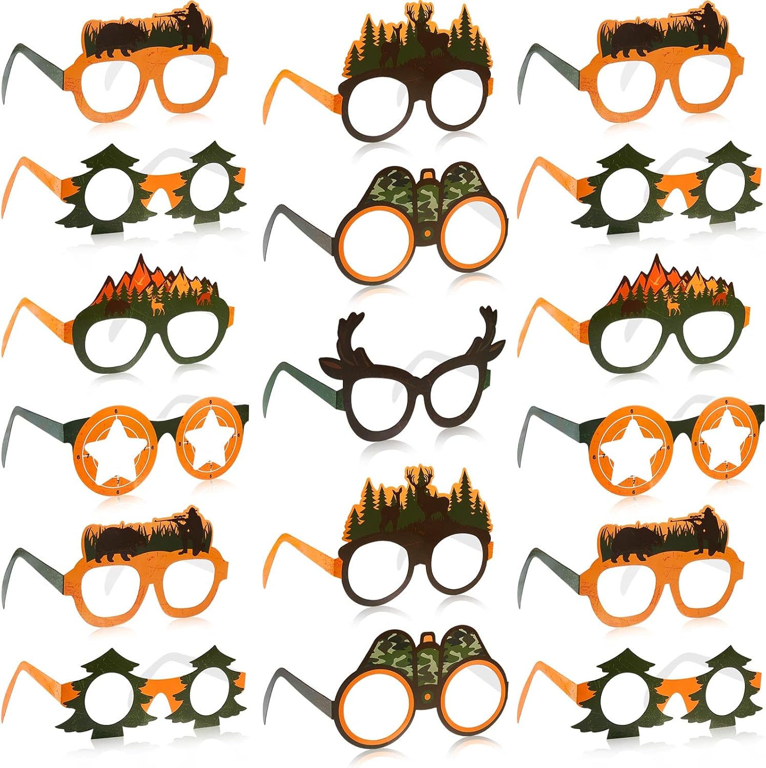 35 Pcs Hunting Birthday Decorations Hunting Eyeglasses
