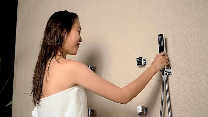 Rain Shower Jets System In Wall with 6 Body Jets, Doozoler