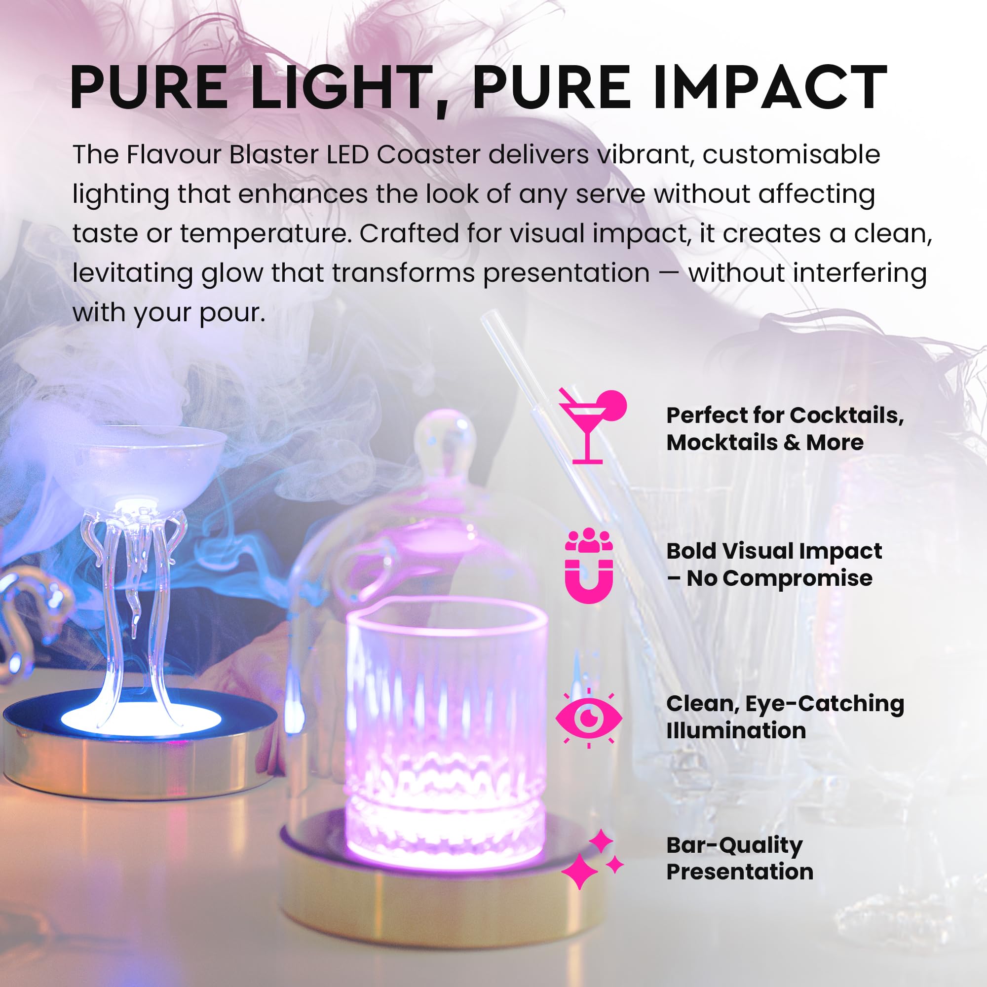 Amazon.com | Flavor Blaster Multi Colour LED Coaster | 12+ Hour
