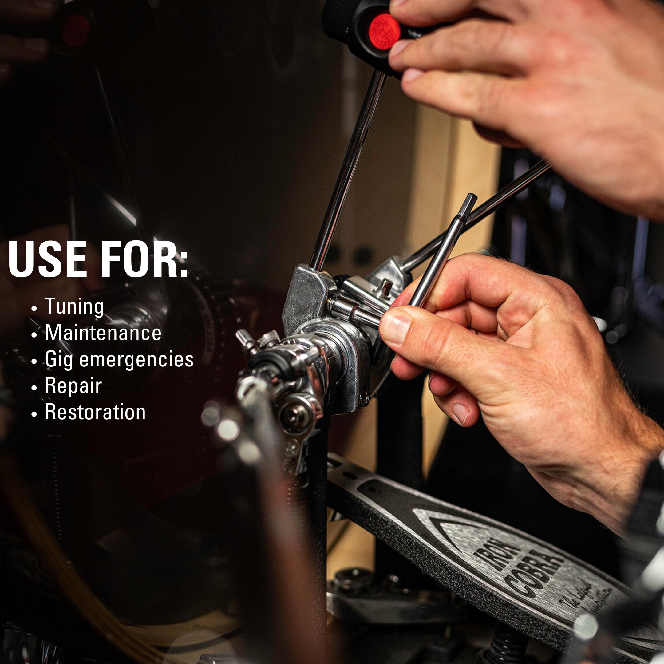 Meinl Drum Tech Kit – Caja Pack de Accesorios de Batería (46 piezas) con llave de afinación, fieltros de platillo, tornillos, apagadores de gel Drum honey y más (MDTK)