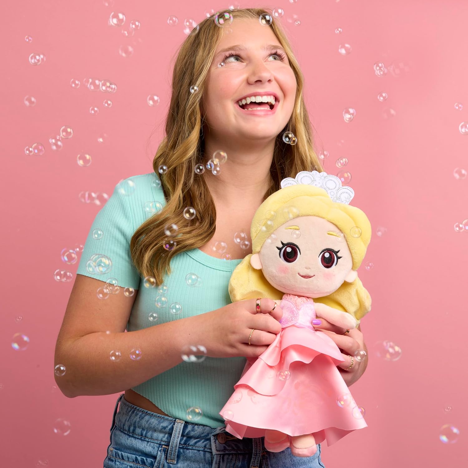 WICKED Universal Small 14-inch Plush Glinda Doll, Amazon Exclusive, Toy for Fans, Collectors, Teens, Girls, Kids, Ages 3 and Up