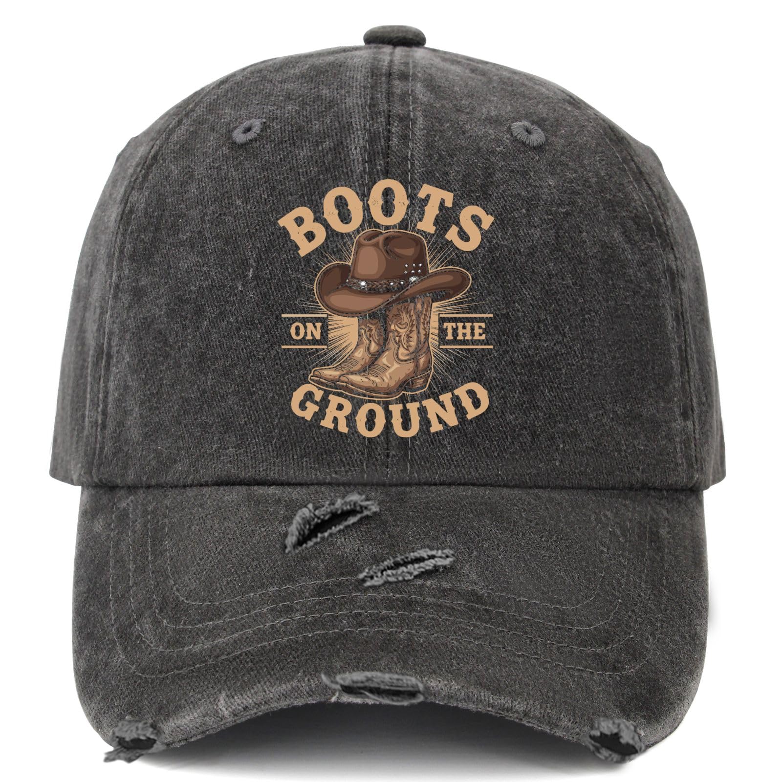 Boots On The Grounds Ball Hat for Mens Light Weight Caps