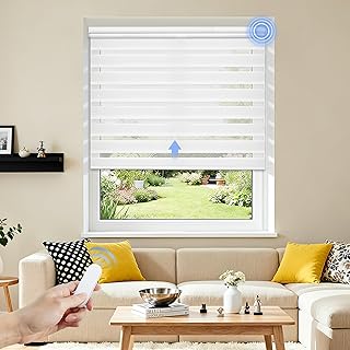 Sponsored Ad - Grandekor Motorized Zebra Blinds with Remote Control,Smart Zebra Blinds for Windows,Electric Zebra Shades, ...