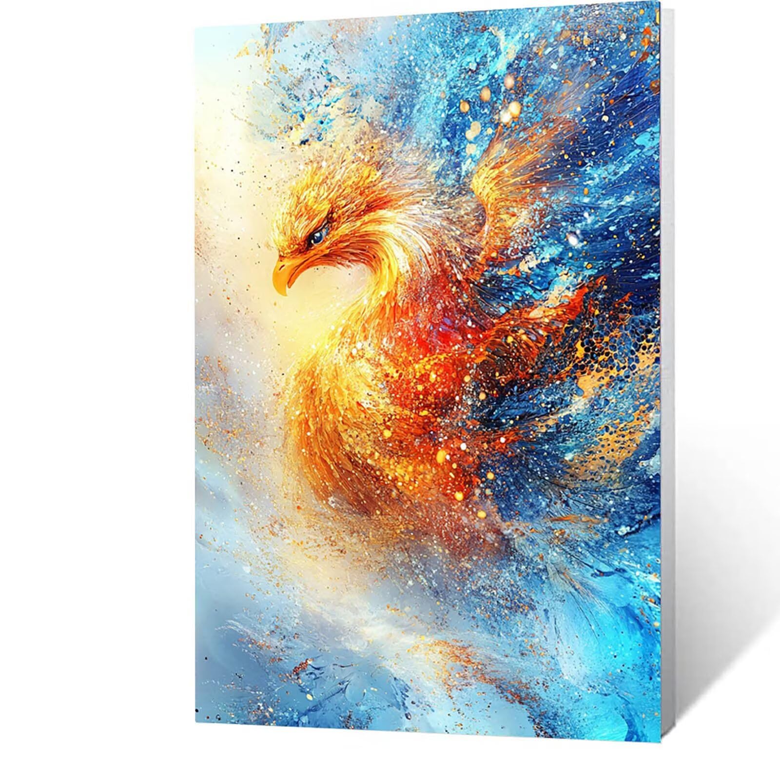 Zestawy do malowania po numerach, feniks, dla dorosłych, abstrakcyjne zestawy do malowania po numerach, płótno z farbą akrylową i długopisami, 71 x 96 cm, zestawy rzemieślnicze dla dzieci, do