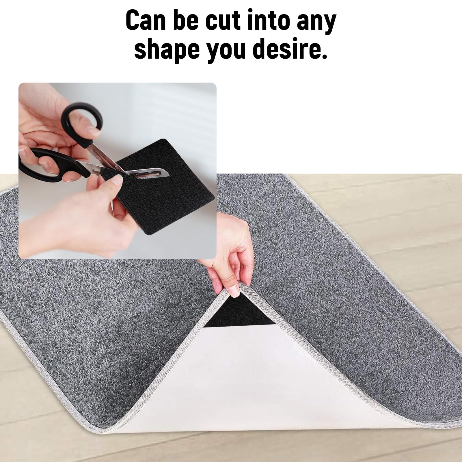 MINGBOLIN Anti Dérapant Tapis 10 Pièces – Adhésifs Réutilisables pour Parquet, Fixation Sûre sur Sol Lisse, Protection Sol