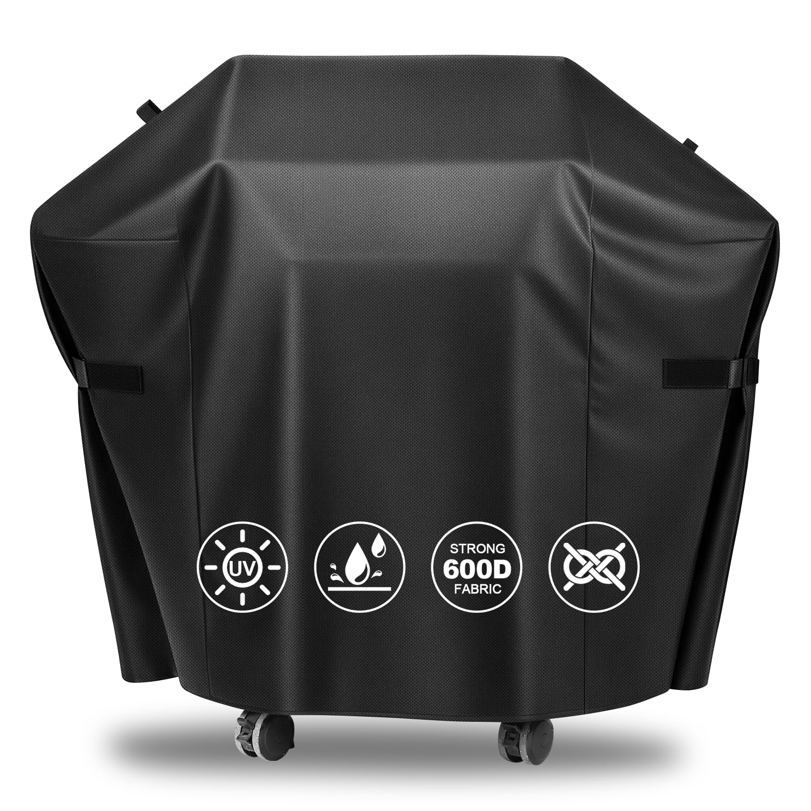 QuliMetal Copertura 51 pollici per griglie Weber Spirit 300 e 400 – Pesante, impermeabile, antistrappo e resistente ai UV – Compatibile con Spirit E310, E315, E325, E330, E425, E435