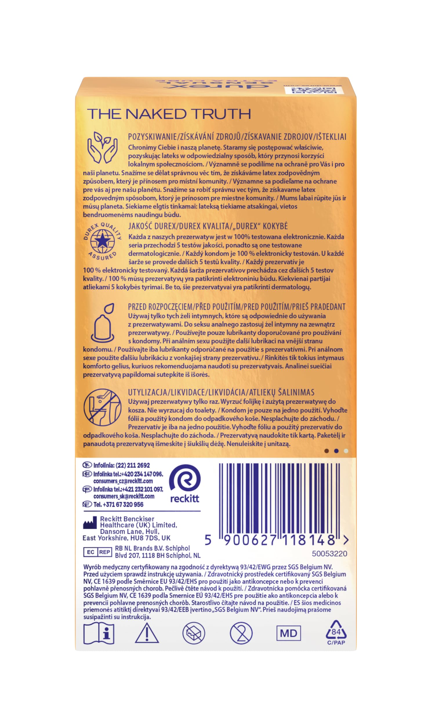 Prezerwatywy DUREX SENSUAL EXTRA LUBRICATED z dodatkowym lubrykantem 10 szt
