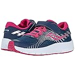 Saucony Kids Velocer Unisex Alternative Closure Running ShoesNavy/Pink 11 Little Kid M