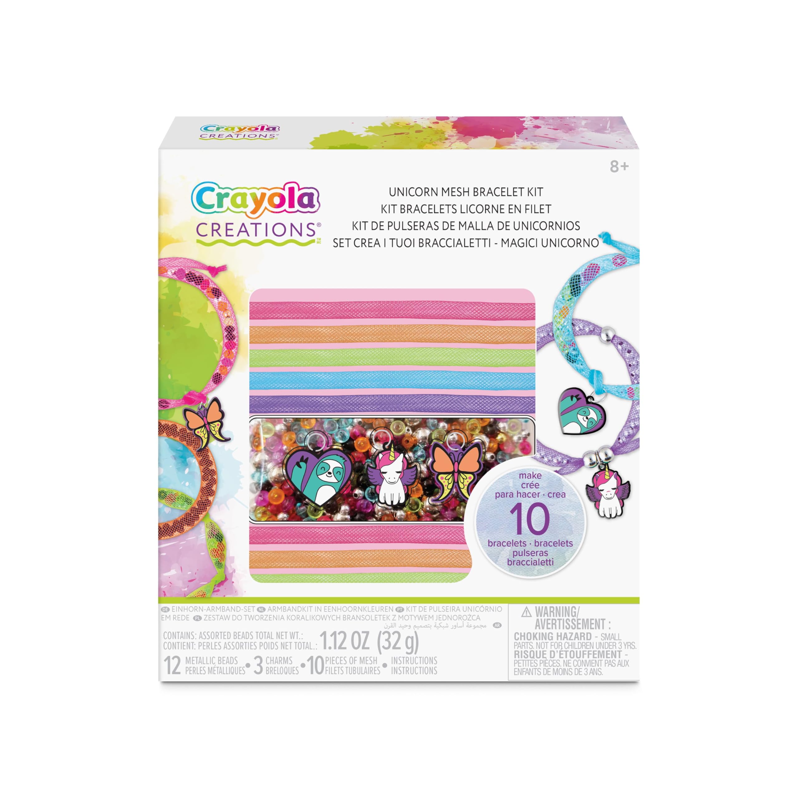 Crayola - Make Your Own Unicorn Set Magiczne bransoletki, twórcza aktywność i prezent dla dziewczynek w wieku od 8 lat