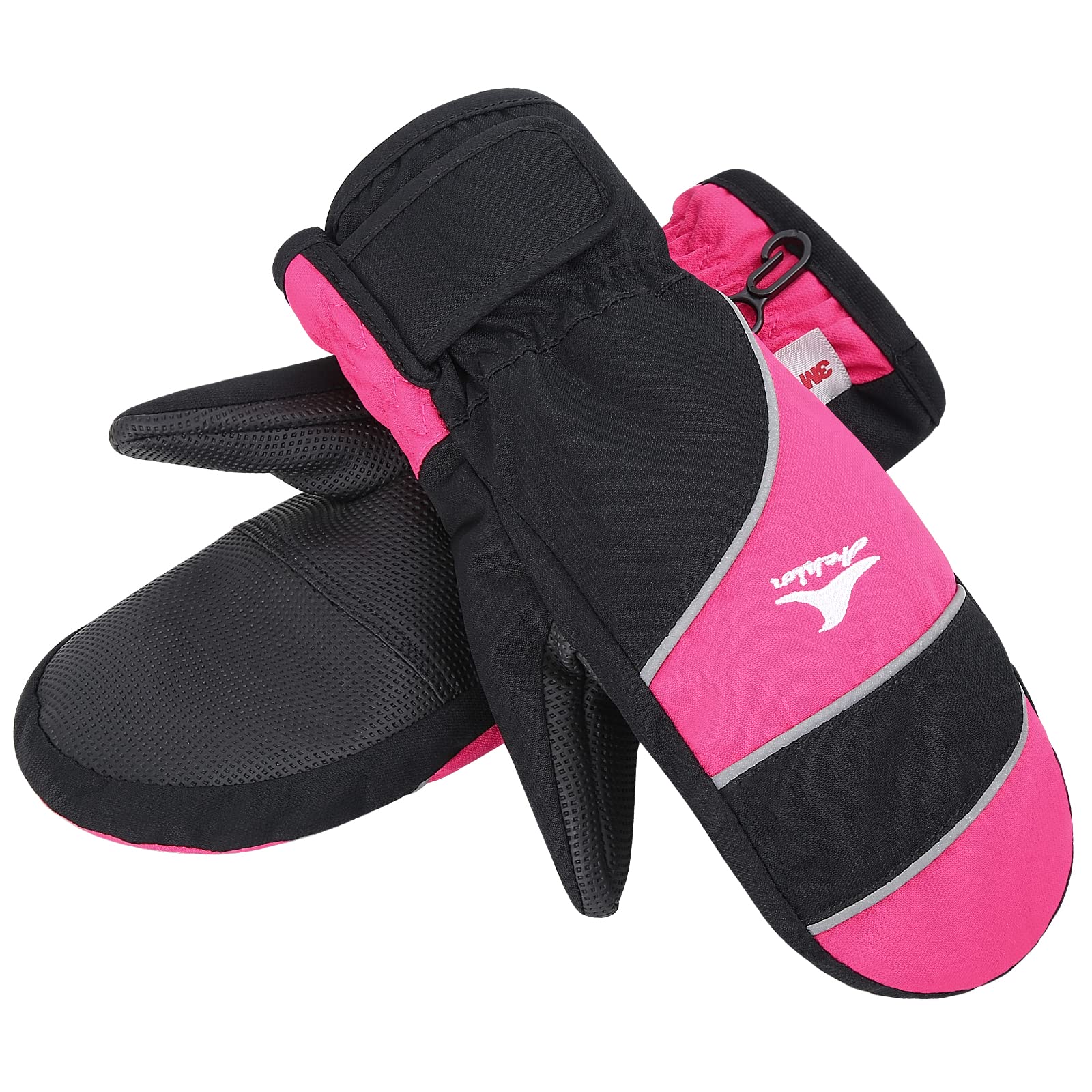 Achiou Kids Ski Gloves, Waterproof Winter Snow Gloves for Boys Girls Youth