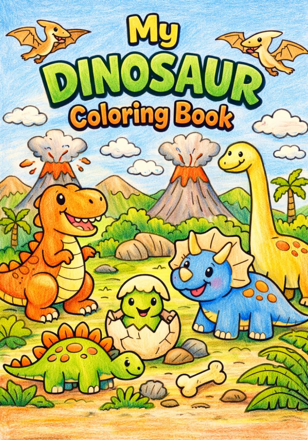 My dinosaur coloring book: Creative coloring fun for little dinosaur fans