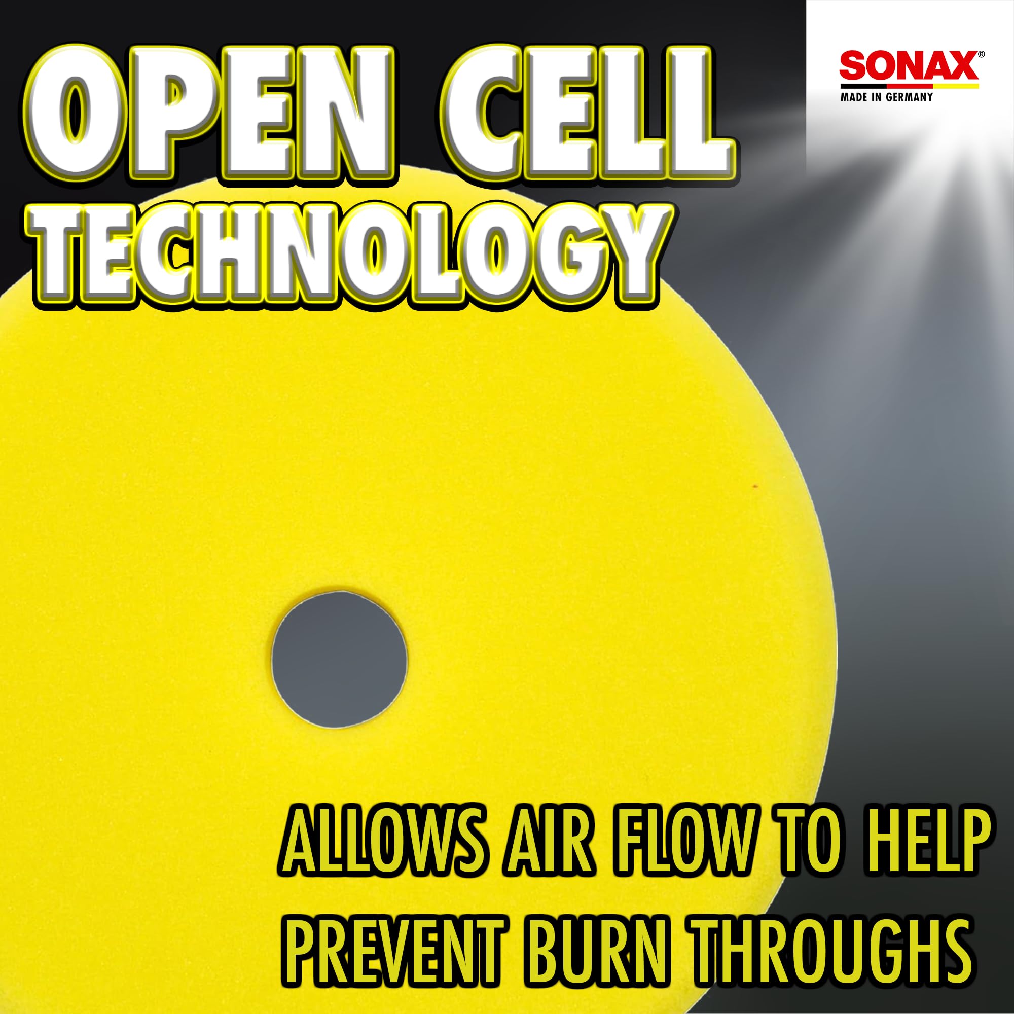 Amazon.com: SONAX Yellow Dual Action Polishing Pad | Medium