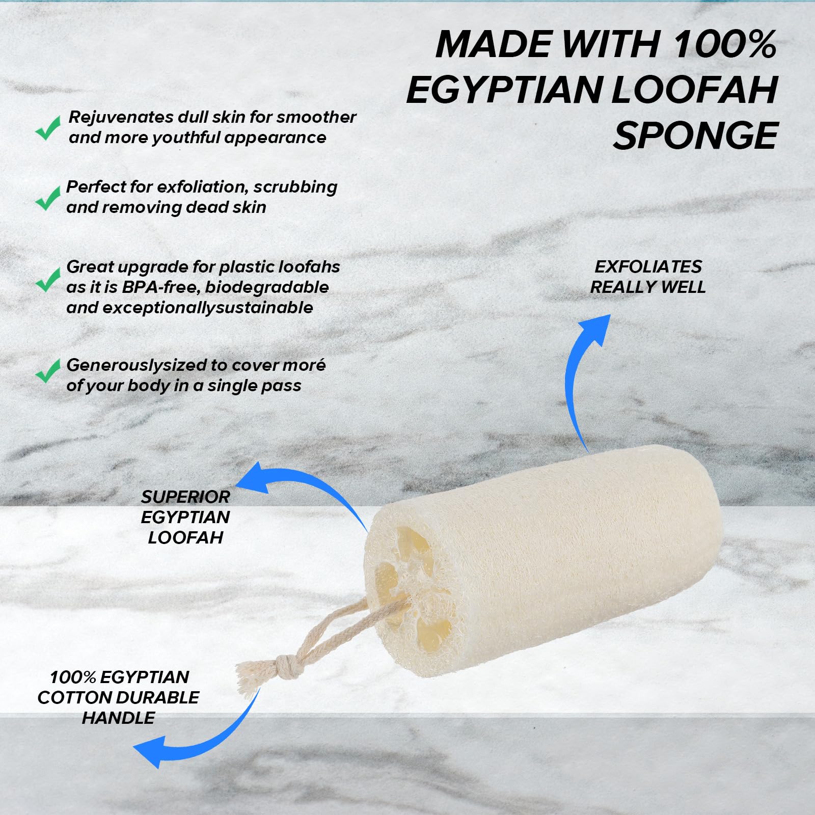 Organiczna naturalna gąbka luffa, gąbka prysznicowa Luffa do głębokiego czyszczenia skóry, złuszczająca peeling pleców dla mężczyzn kobiet dorosłych SPA piękna kąpiel codzienna pielęgnacja