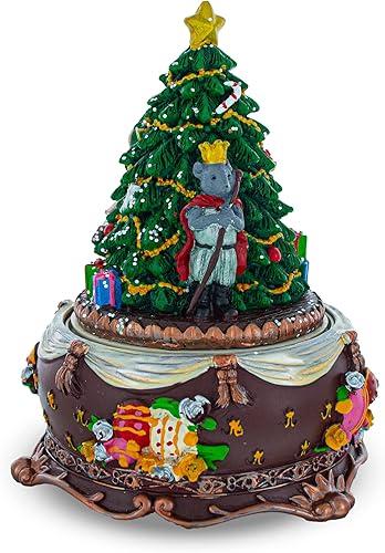 Miniatura 4 de BestPysanky Figurita musical navideña con cuerda de cascanueces y bailarina