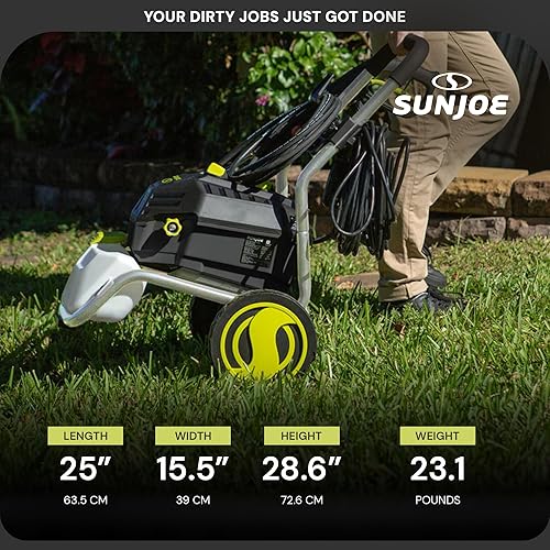 Miniatura 3 de Sun Joe SPX4800 - Lavadora eléctrica a presión de 14.9 amperios, con 5 puntas de conexión rápida, tanque de detergente, limpia automóviles, vallas,
