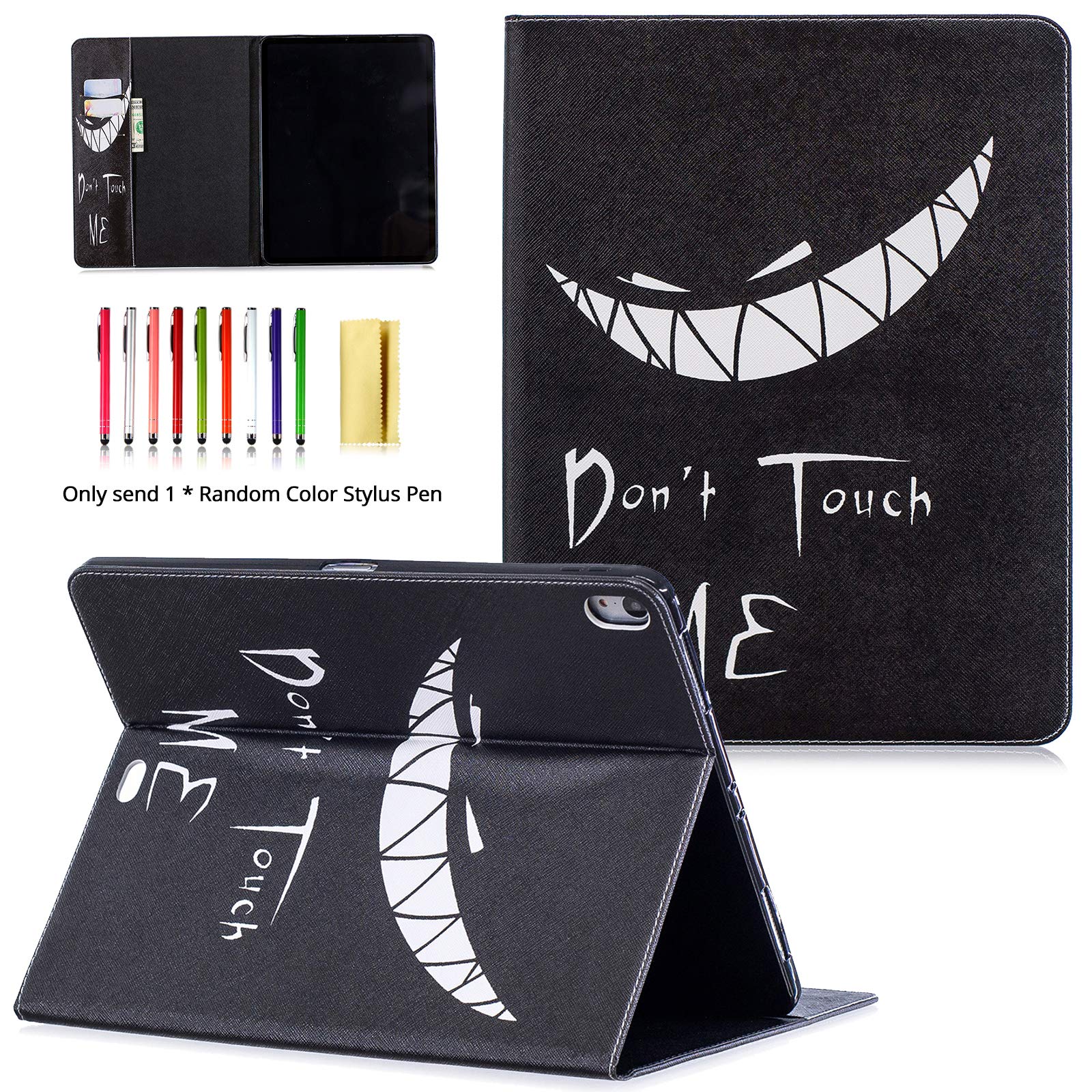 LittleMax Case for iPad Pro 12.9 Inch 3rd Gen 2018, Slim Fit Flip Folio Smart Wallet Cards Slots Case Stand Cover Compatible for Apple iPad Pro 12.9 Inch 2018 - Don't Touch Me